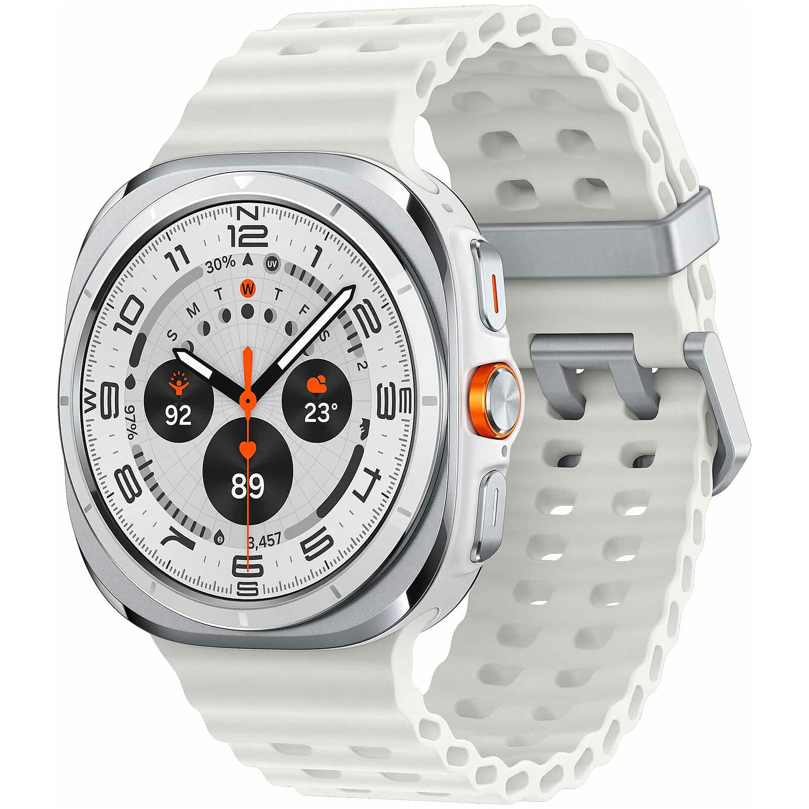 Samsung Galaxy Watch8 Classic, 46mm, Bluetooth, White - EU Smartwatch (Herzfrequenzmessung, Schrittz&auml;hler) 