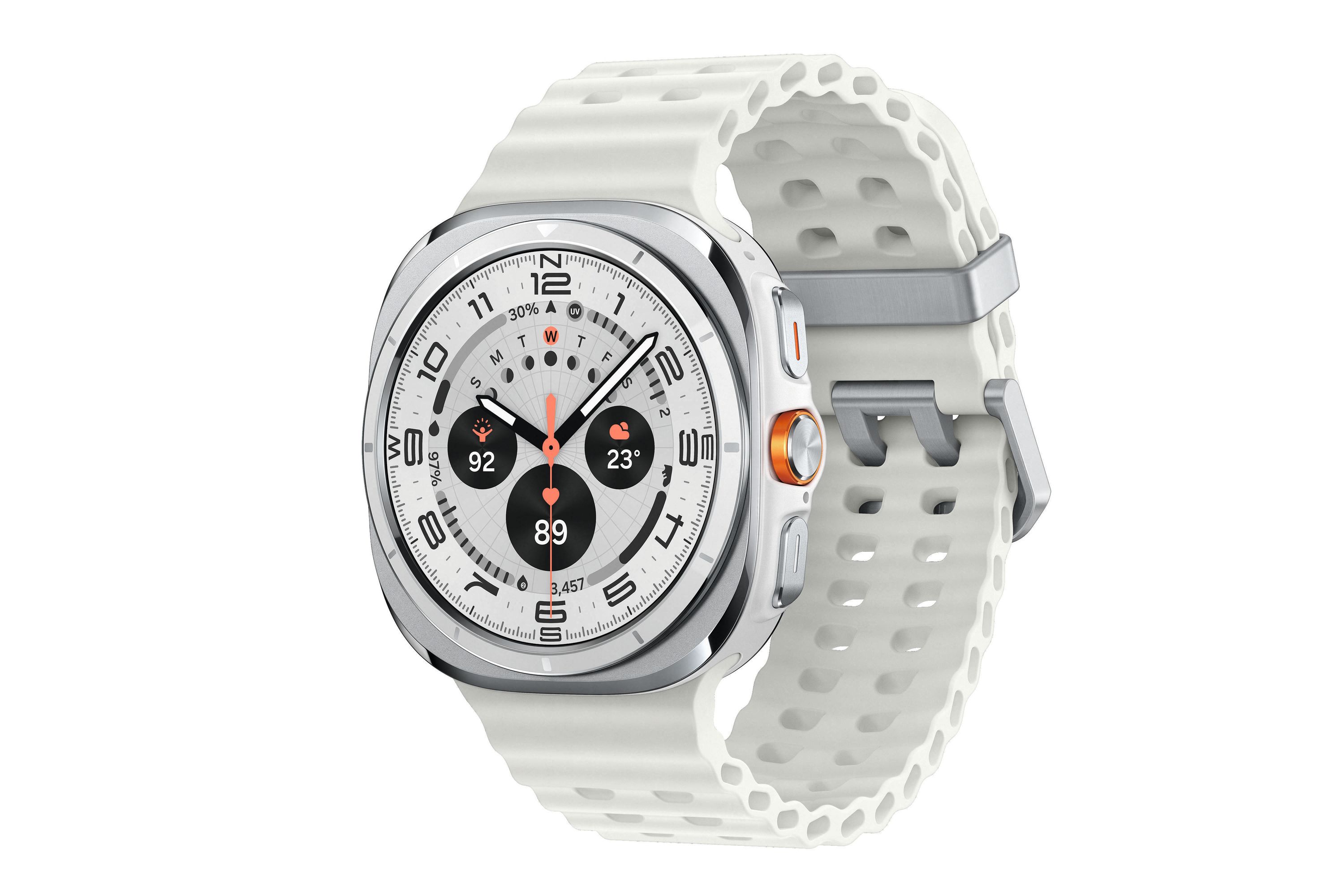 Samsung Galaxy Watch Ultra, 2025, 47mm, LTE, Titanium White Smartwatch (Herzfrequenzmessung, Schrittz&auml;hler) 