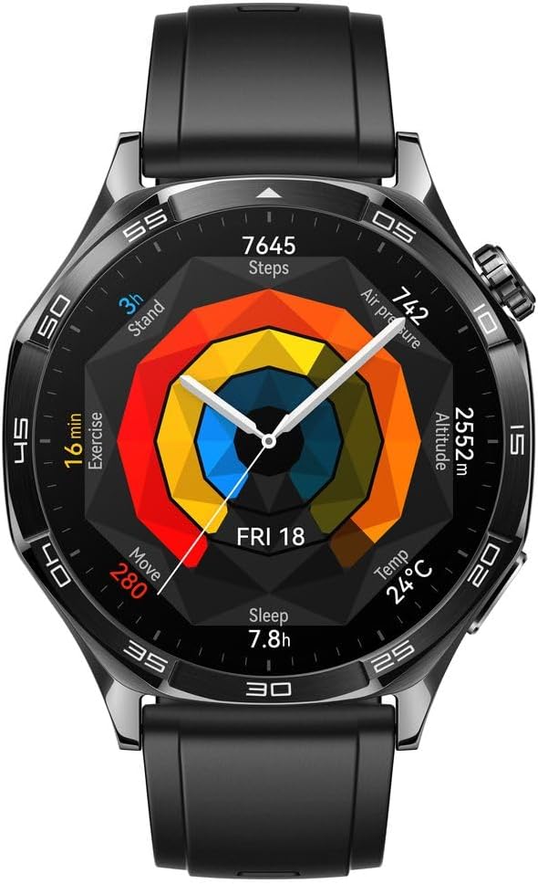 Huawei Watch GT5 46MM, Schwarz Smartwatch (Herzfrequenzmessung, Schrittz&auml;hler) 