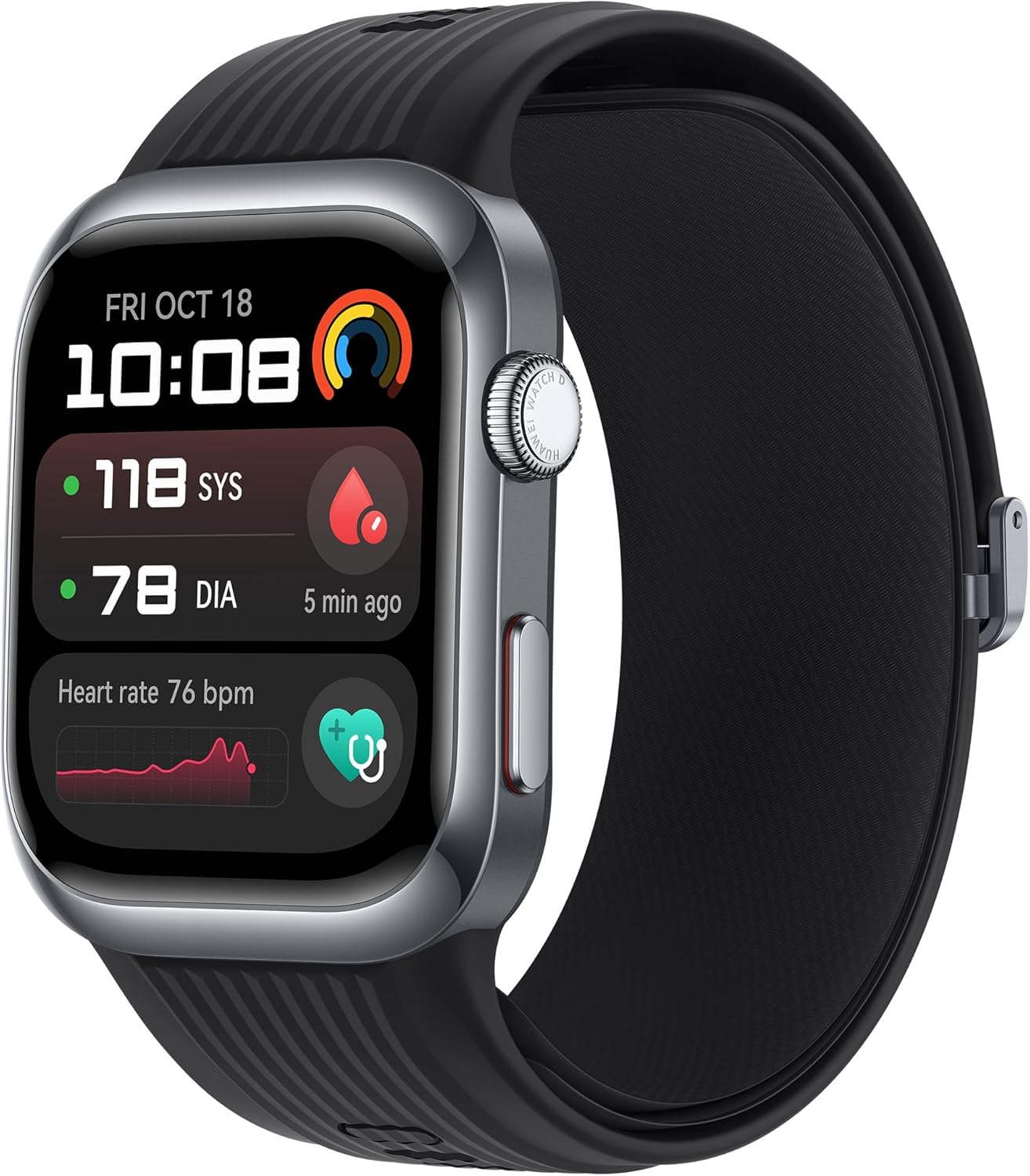 Huawei Watch D2, Black Smartwatch (Ambulante 24h-Blutdruckmessung) 