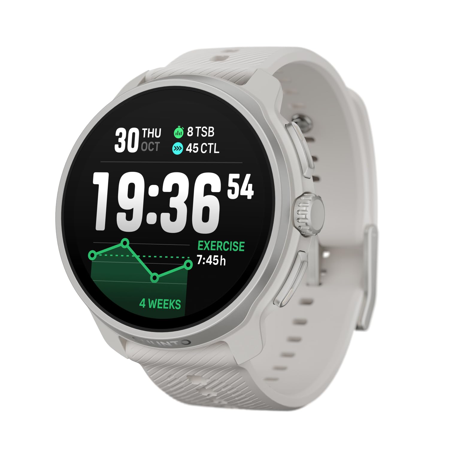 Suunto Race 2 Feather Grey, 49 mm Smartwatch (Herzfrequenzmessung, Schrittz&auml;hler, Kalorienverbrauch) 