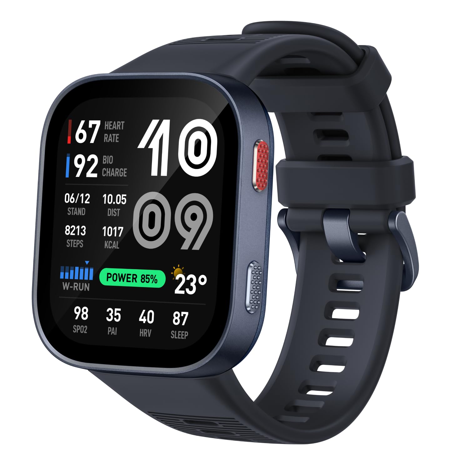 Amazfit Bip Max, Dark Blue Smartwatch (Herzfrequenzmessung, Schrittz&auml;hler) 