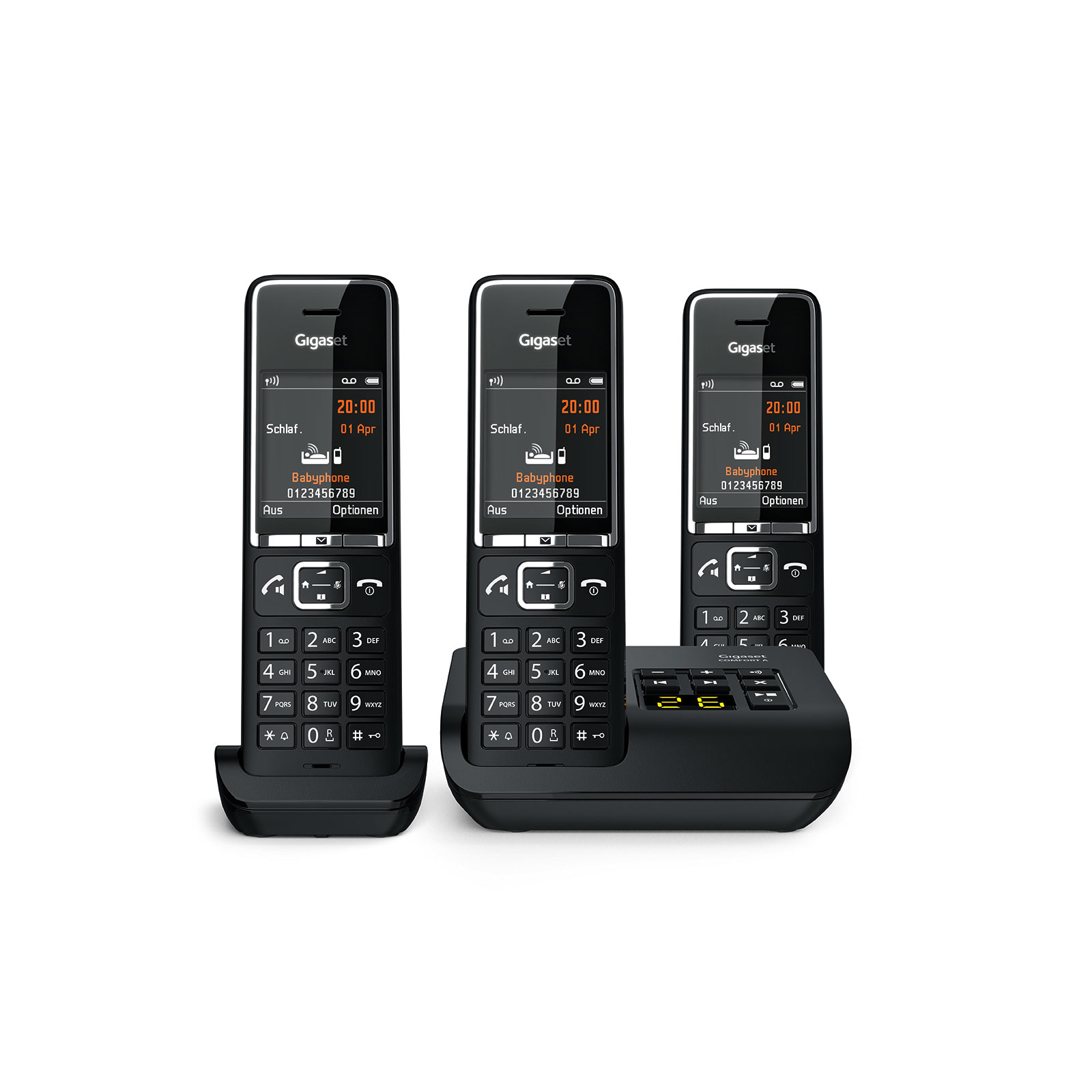Gigaset Comfort 550A Trio schwarz Schnurloses-Telefon 
