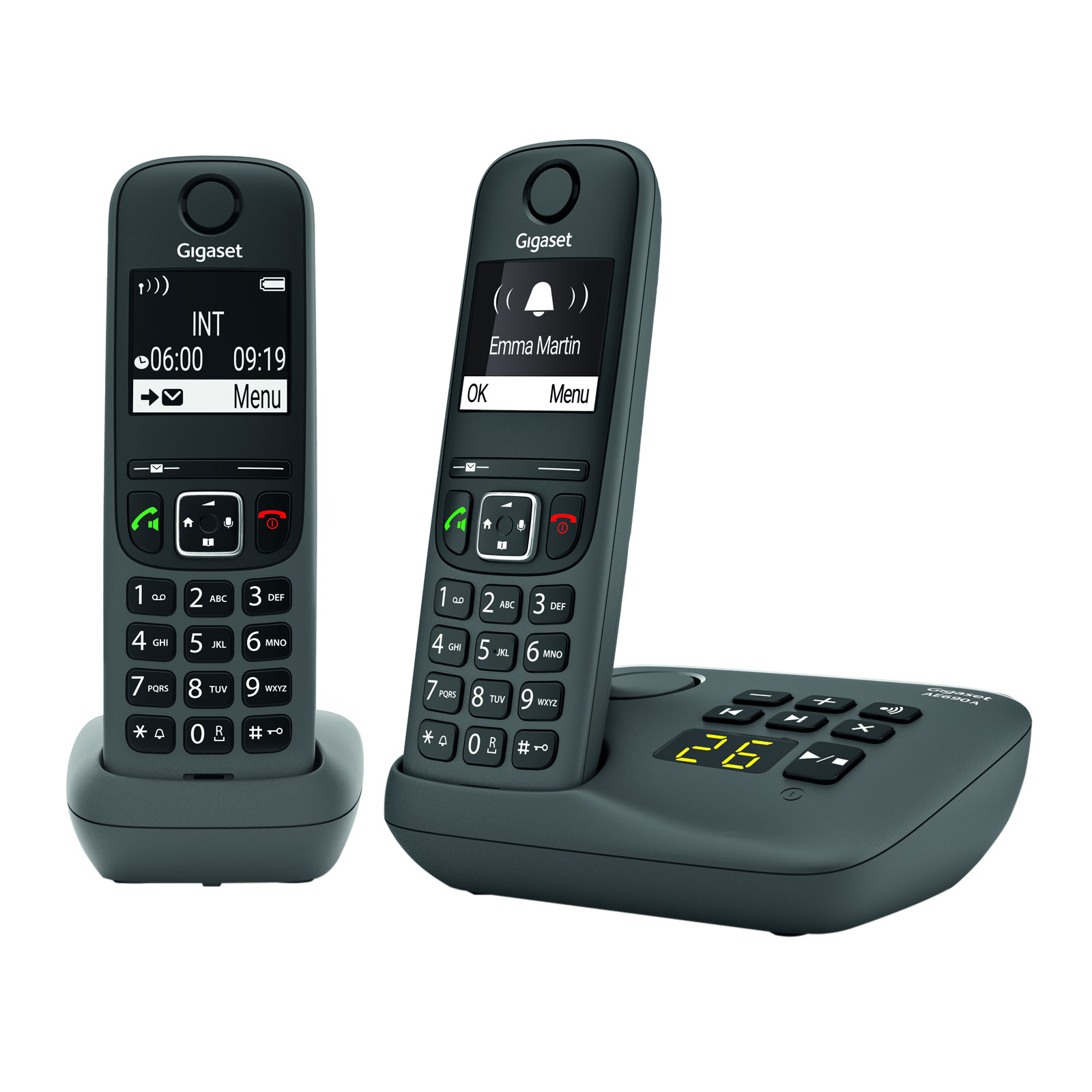 Gigaset AE 690A Duo anthrazit Festnetz-Telefon 