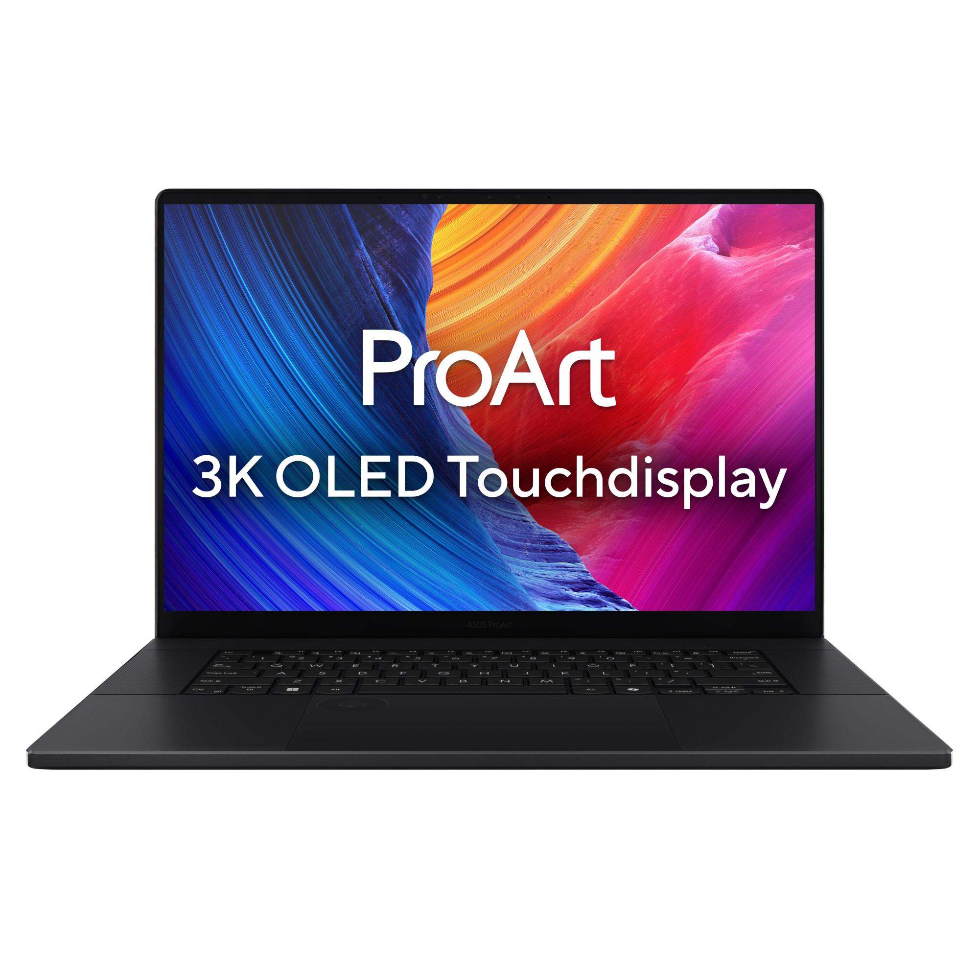 ASUS ProArt P16, 16 Zoll, Touch, OLED, 3K, AMD Ryzen AI 9 HX 370, 32GB, 1 TB SSD, NVIDIA GeForce RTX 5060 (H7606WM-SR127W, Nano Black, 120 Hz, 0,2 ms, DisplayHDR True Black 500) 