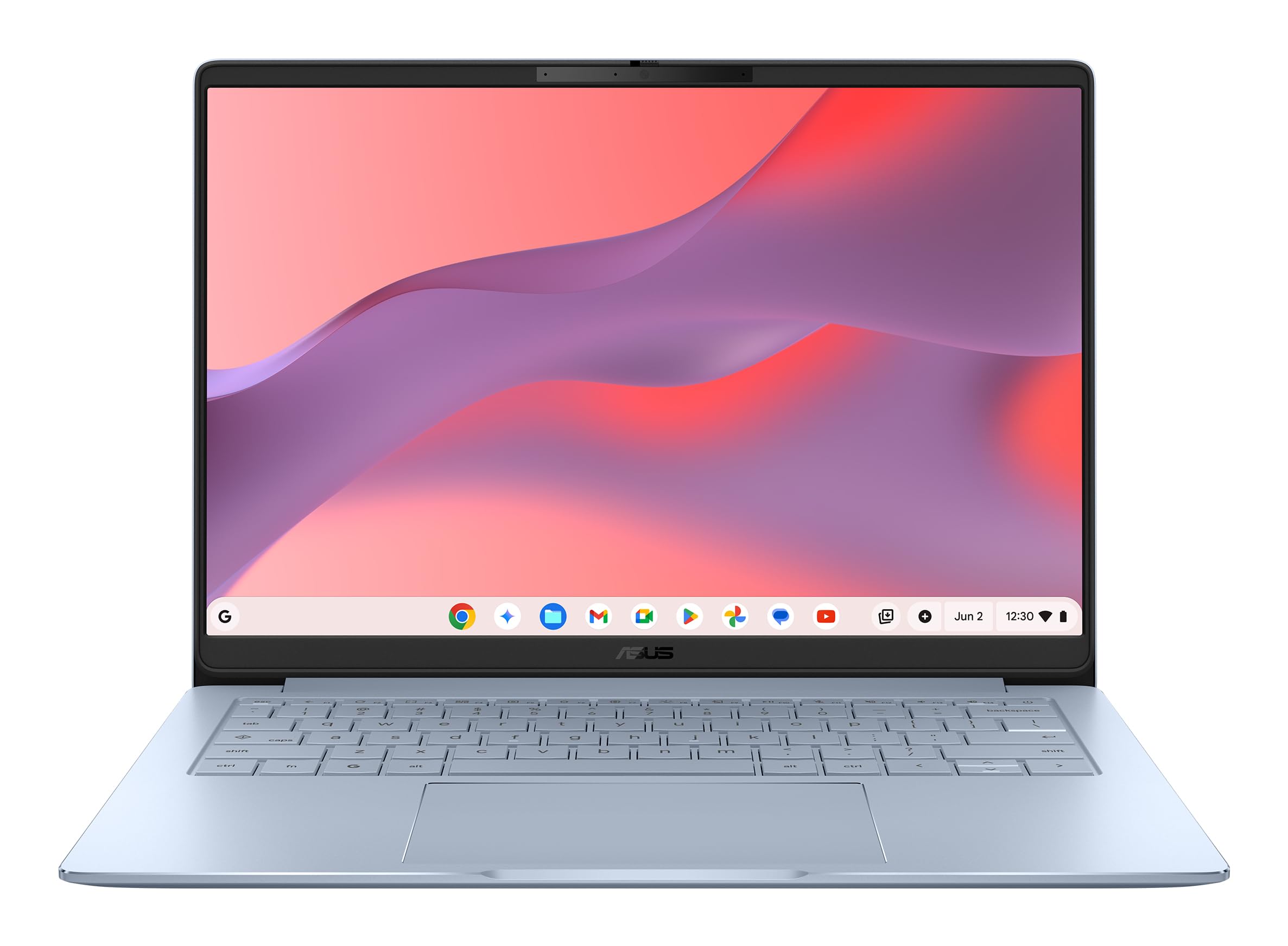 ASUS Chromebook CM14 CM1406CM4A-LY00, Blue Aura, 14 Zoll, WUXGA, MediaTek Kompanio 540, 8 GB, 128 GB Notebook (90CB0A43-M004P0) 