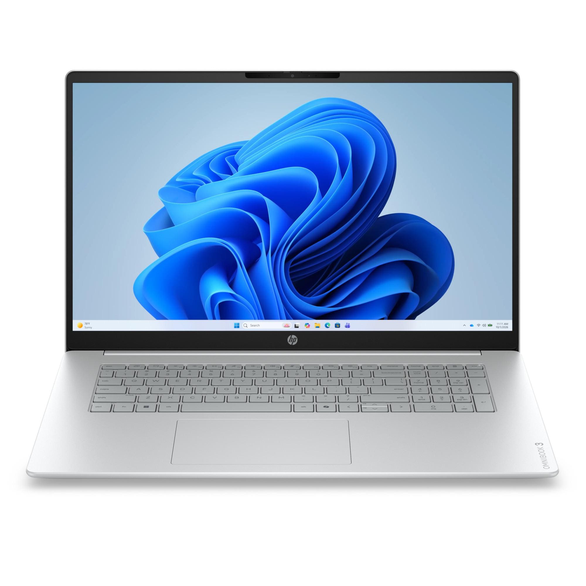 HP OmniBook 3 17-dk0551ng, Silber, 17,3 Zoll, Full-HD, Intel Core 5 120U, 16 GB, 1 TB 