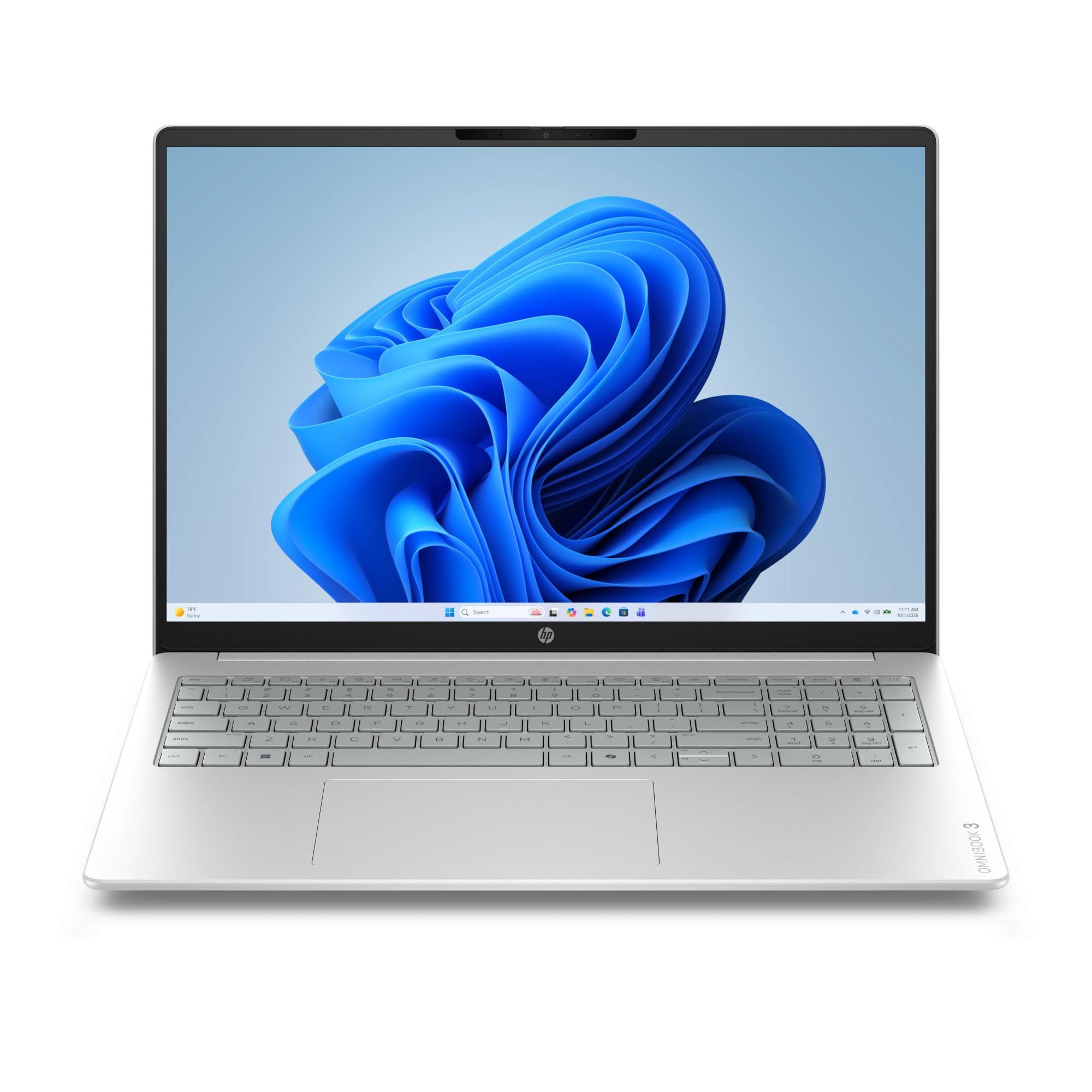 HP Omnibook 3 16-bu0650ng, Silber, 16 Zoll, 2K, IPS, Intel Core 5 120U, 16 GB, 512 GB SSD 