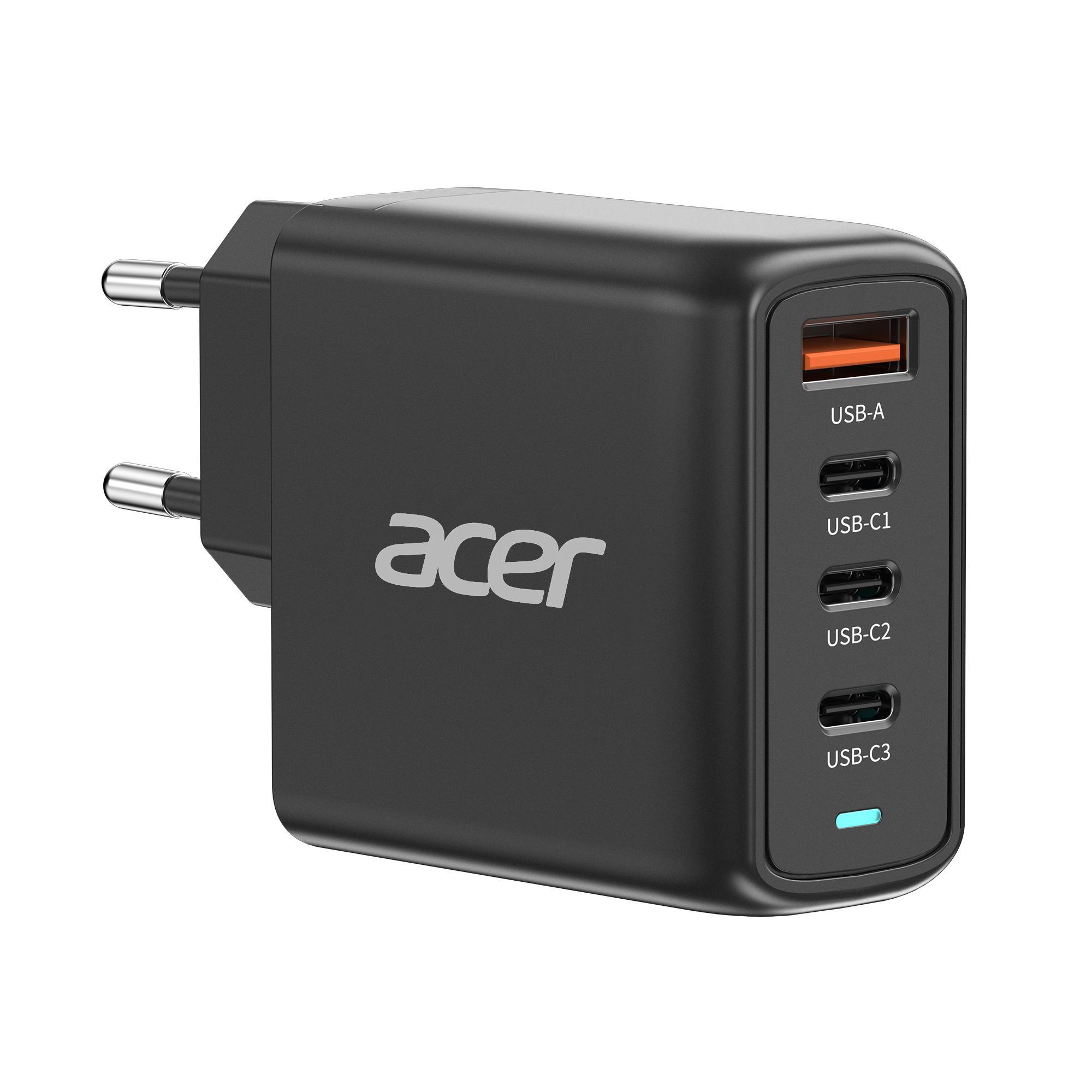 ACER 100W GaN Charger mit 4 Anschl&uuml;ssen und einem 2m langen 100W USB-C Ladekabel 