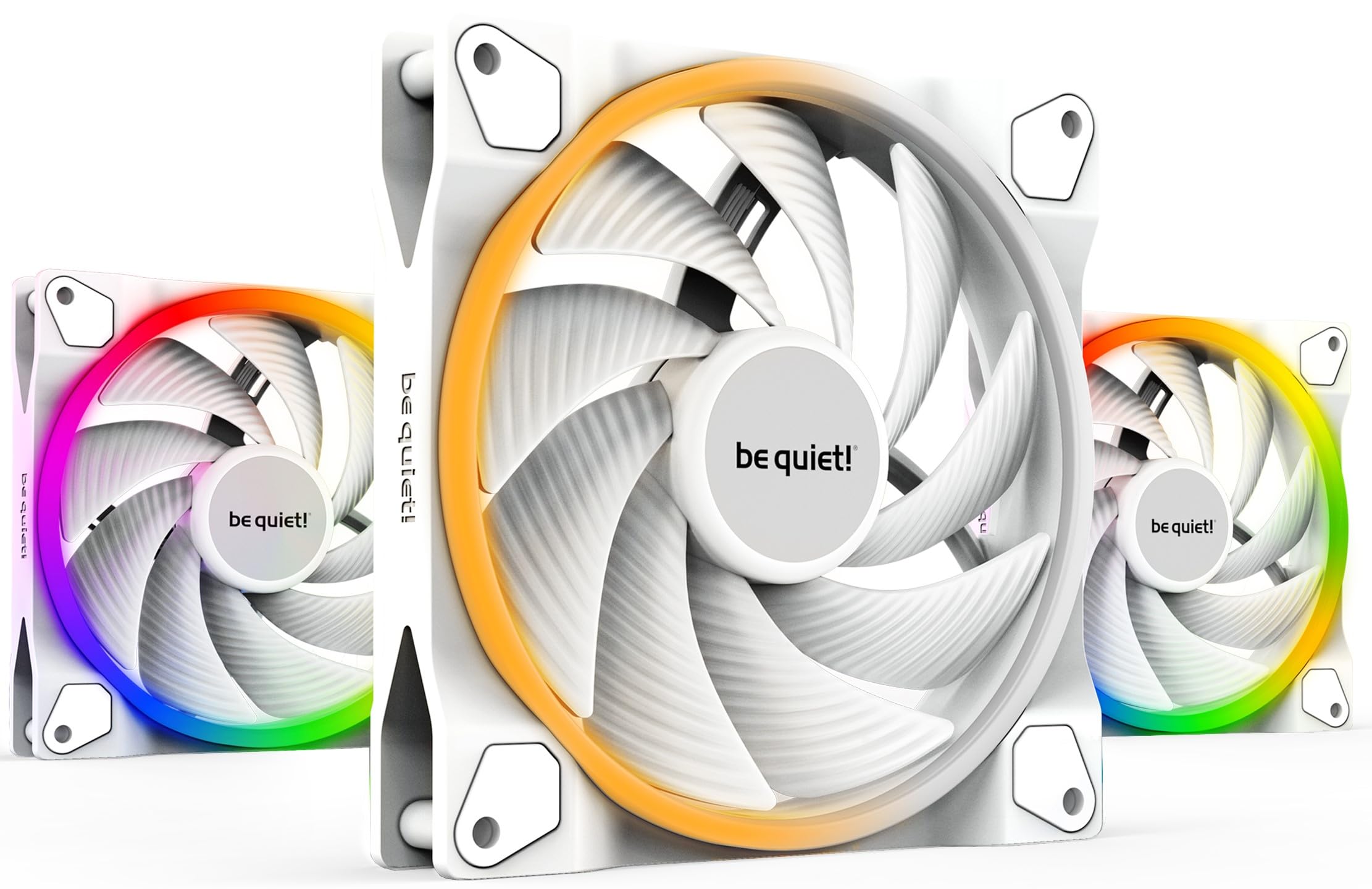 Be quiet! 140*140*25 Light Wings White PWM speed 3x Geh&auml;usel&uuml;fter 