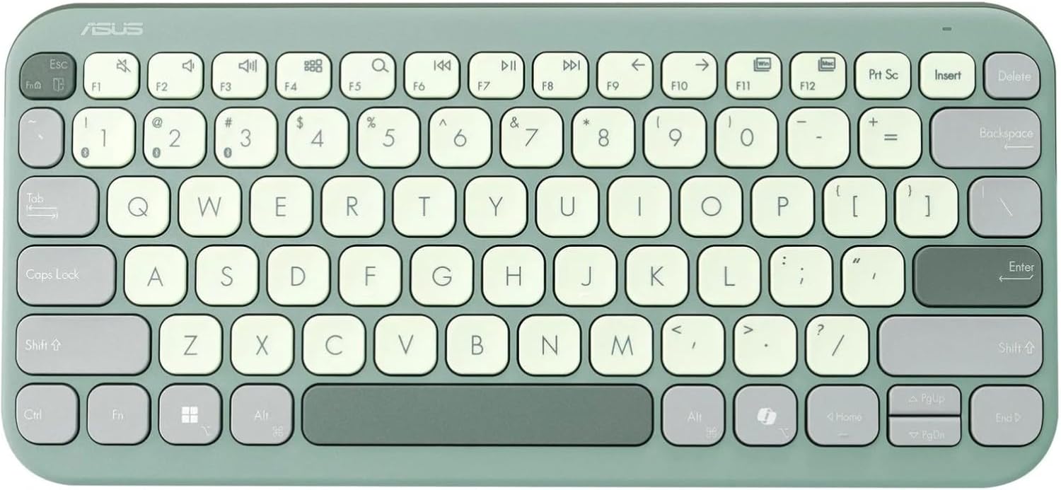 ASUS KW100 Tastatur, Gr&uuml;n (DE-Layout, Bluetooth) 