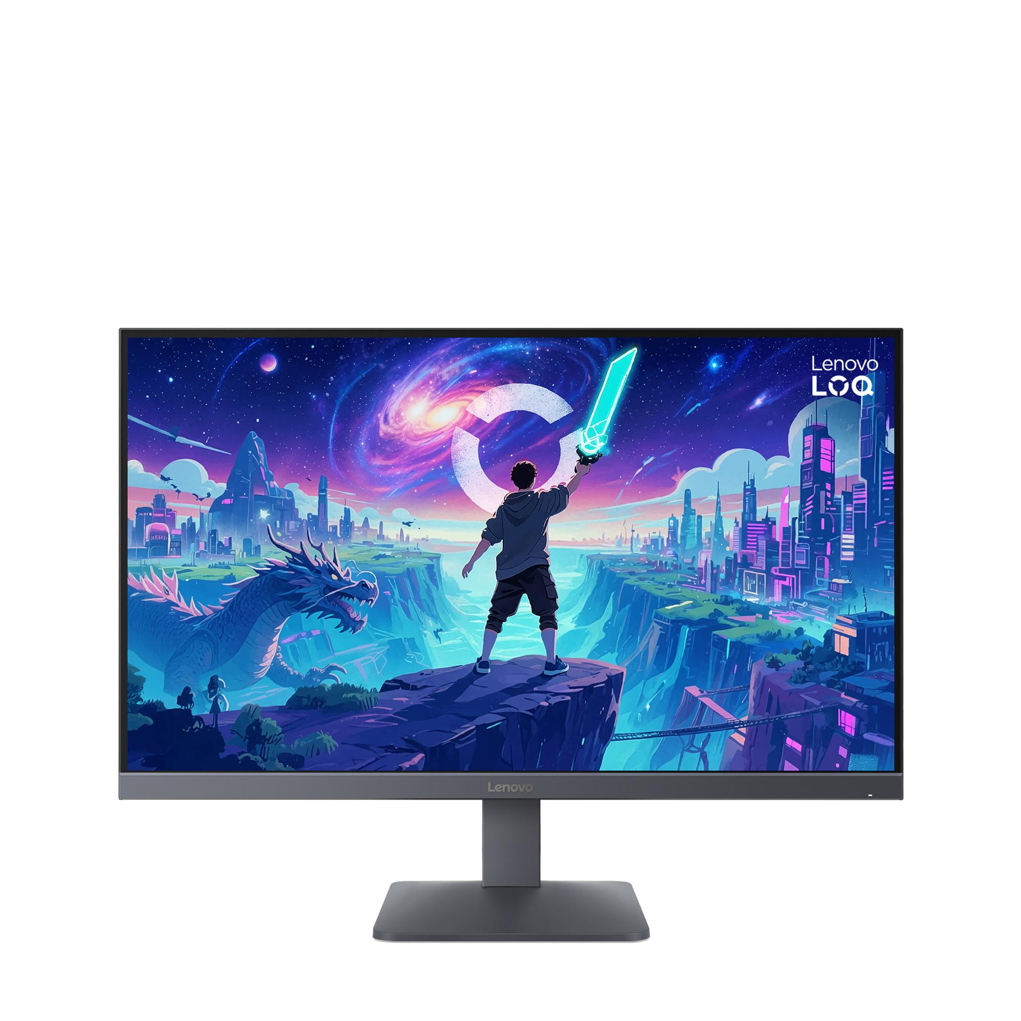 Lenovo LOQ 27Q-10, Schwarz, 27 Zoll, QHD, IPS, 180 Hz, 0,5 ms (HDMI, DisplayPort, h&ouml;henverstellbar, neigbar, AMD FreeSync, VESA Adaptive Sync, HDR10) 