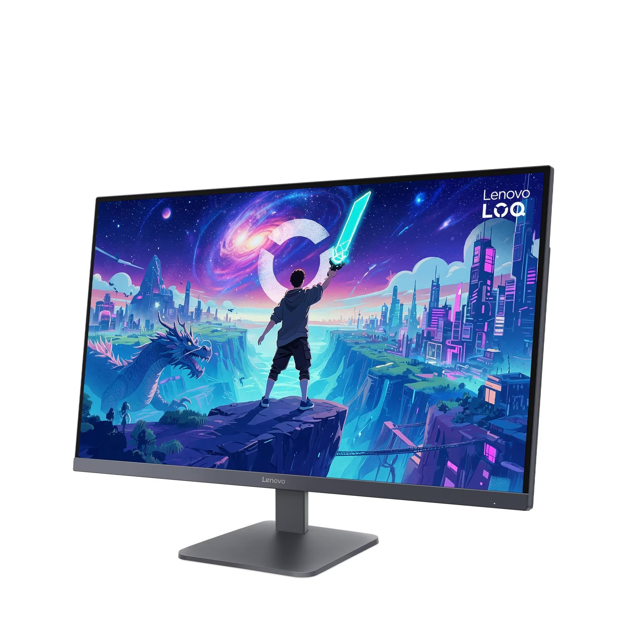 Lenovo LOQ 32Q-10, Lunar Grey, 31,5 Zoll, QHD, 180 Hz, 0,5 ms Monitor (VA, HDR10, 2x HDMI 2.1, 1x DisplayPort 1.4, AMD FreeSync) 