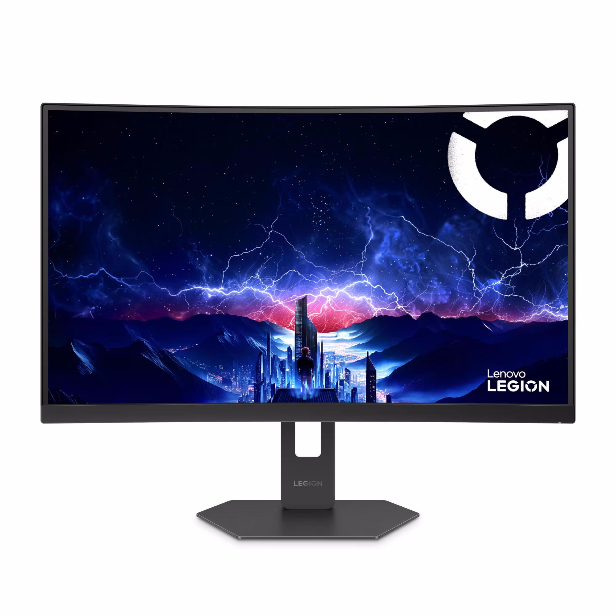 Lenovo Legion 27Q-2c, Schwarz, 27 Zoll, Curved, QHD, 240 Hz, 0,5 ms Monitor (VA, DisplayHDR 400, 2 x HDMI 2.1, 1 x DisplayPort 1.4, h&ouml;henverstellbar, AMD FreeSync Premium) 
