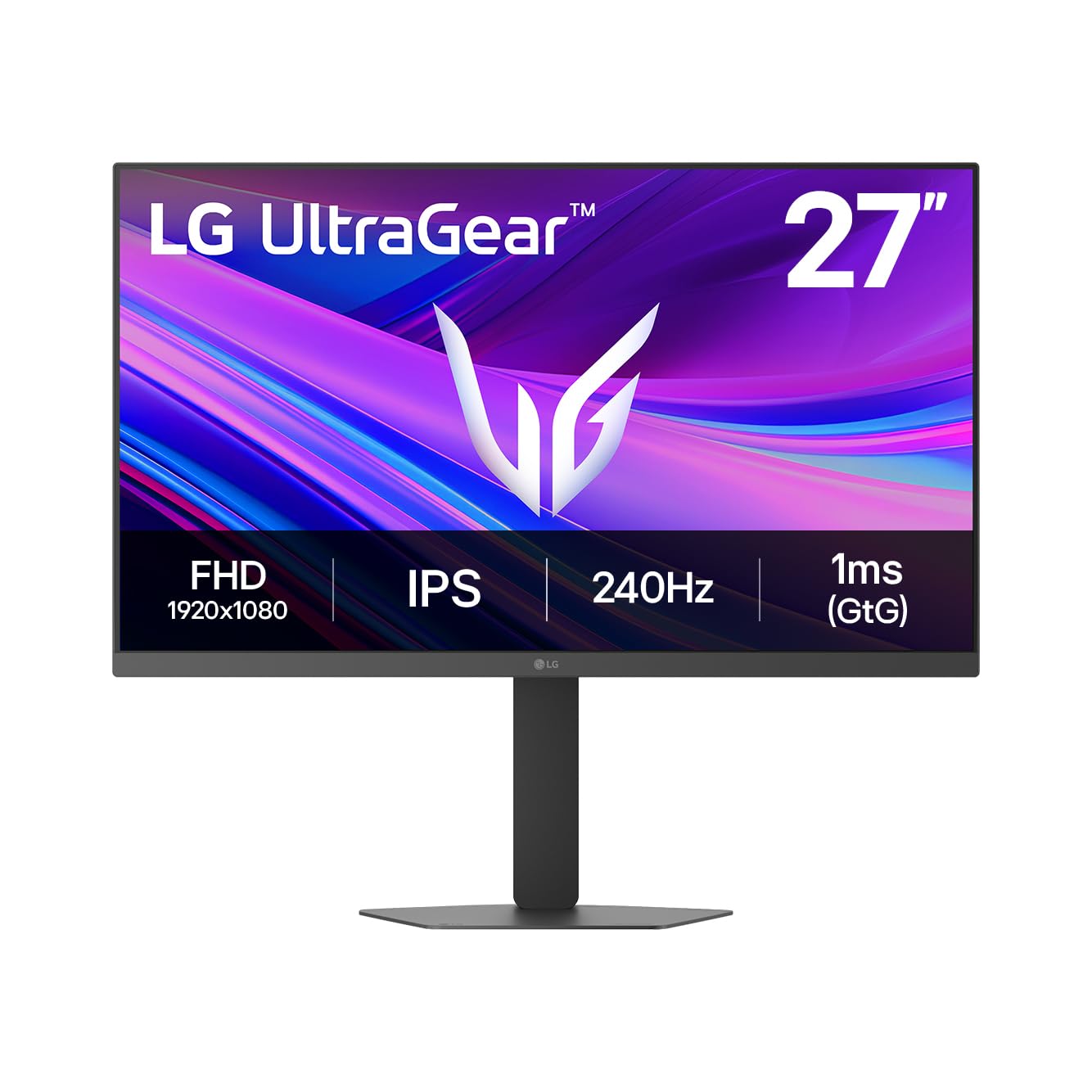 LG UltraGear 27G440A-B.AEU, Schwarz, 27 Zoll, Full-HD, 240 Hz, 1ms Gaming-Monitor (IPS, HDR10, 2 x HDMI, 1 x DisplayPort 1.4, h&ouml;henverstellbar, AMD FreeSync Premium) 
