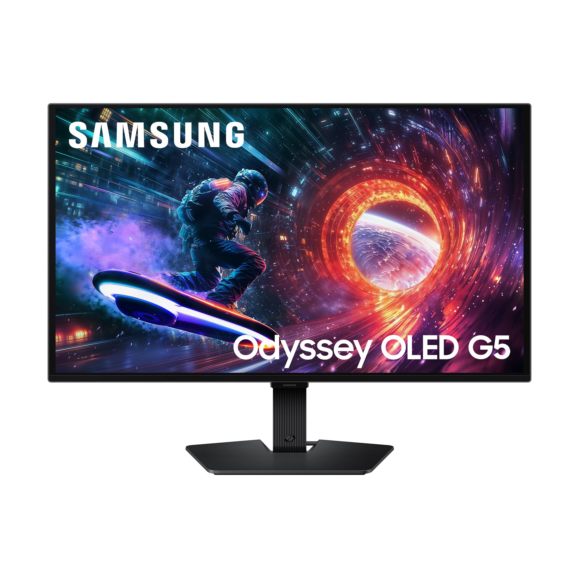 Samsung Gaming-Monitor Odyssey OLED G5 G50SF, Schwarz, 27 Zoll, QHD, 180 Hz, 0,03 ms (OLED, HDR10, 1x HDMI, 1x DisplayPort, neigbar, AMD FreeSync, LS27FG506SU) 
