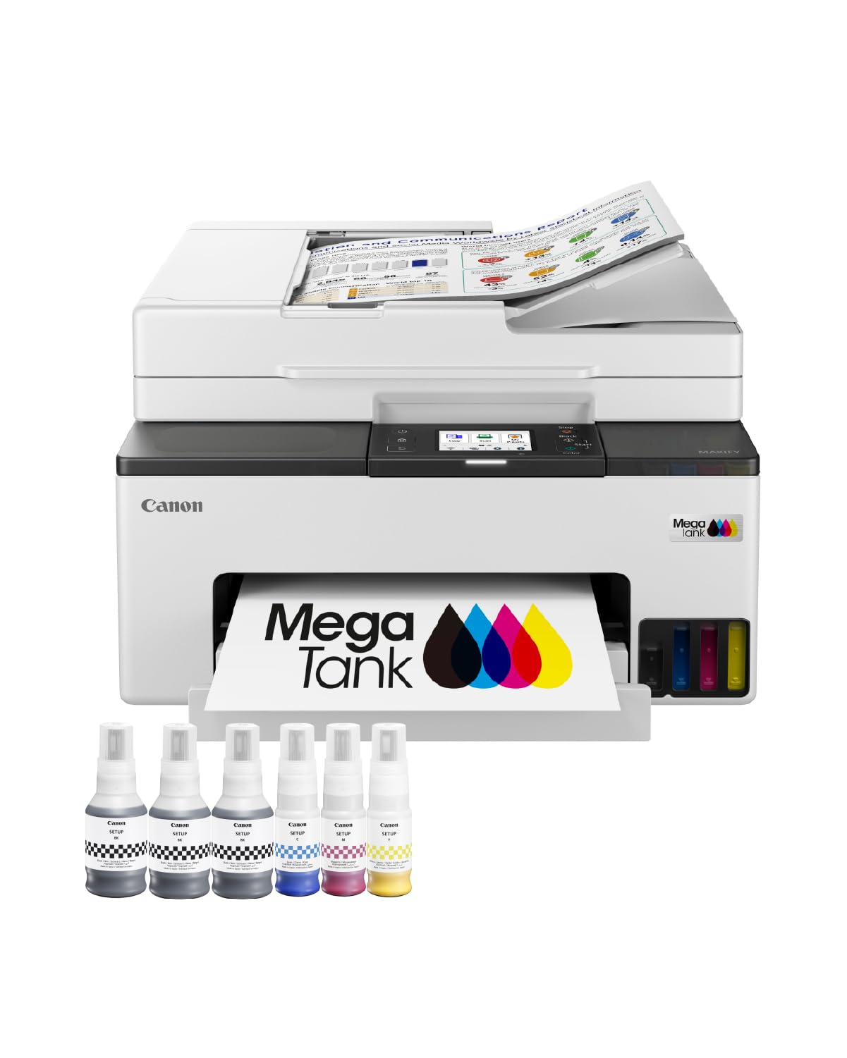 CANON MAXIFY GX2051, Schwarz, Wei&szlig; Multifunktionsdrucker (Tintenstrahldrucker, 4-in-1, Drucker, Scanner, Kopierer und Fax, WLAN, USB, AirPrint, Duplex) 