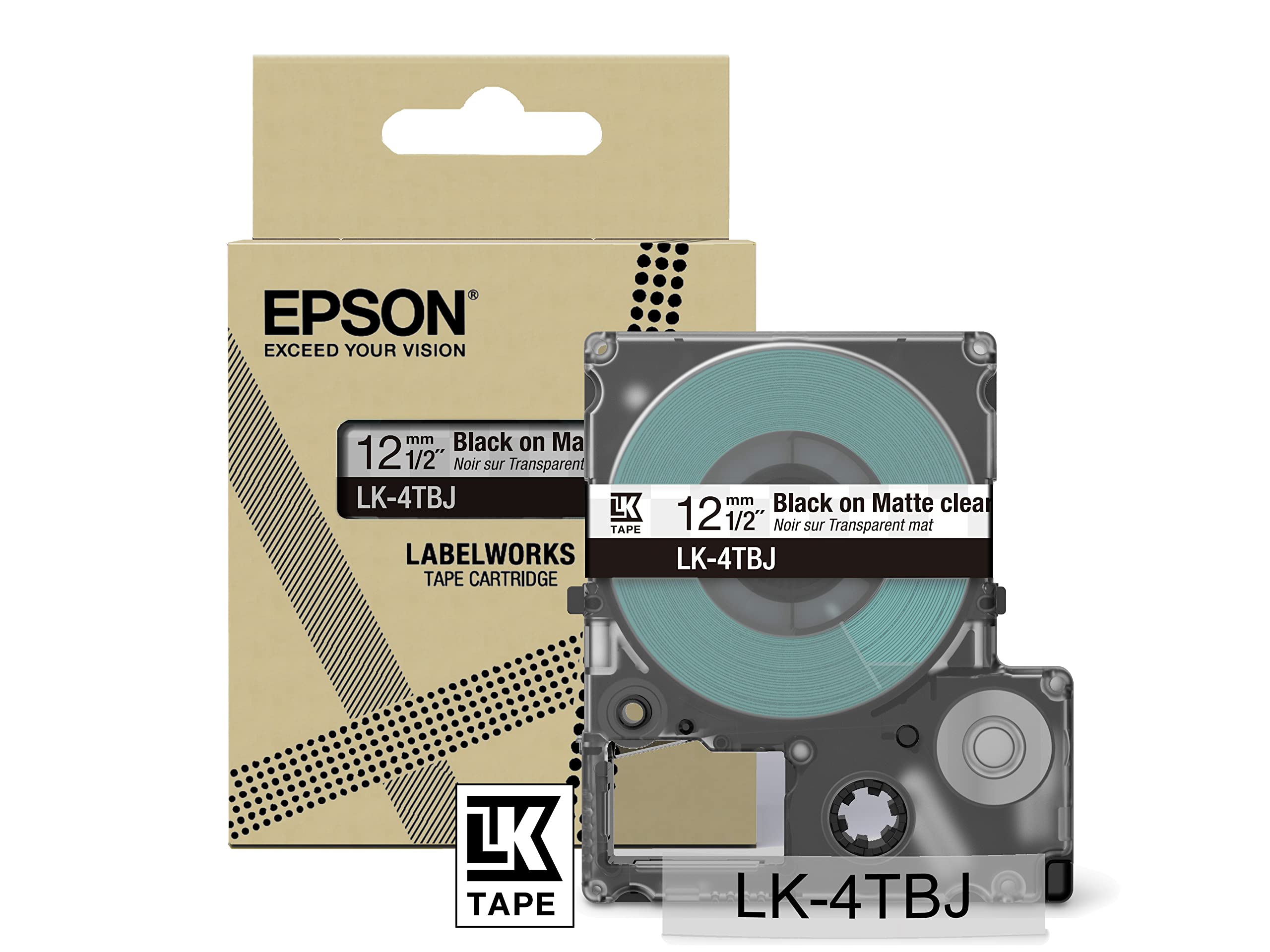 Epson LK-4TBJ C53S672065, Schwarz/Transparent Schriftband 