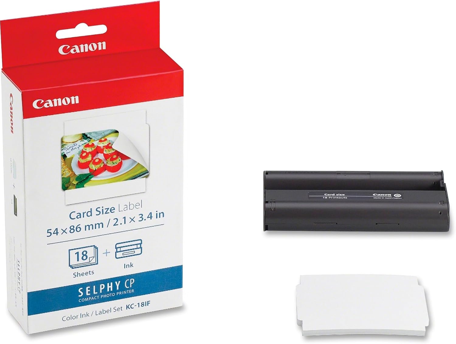 Canon KC-18IF Stickerpapier (in Scheckkartengr&ouml;&szlig;e inkl.Farbkartusche) 