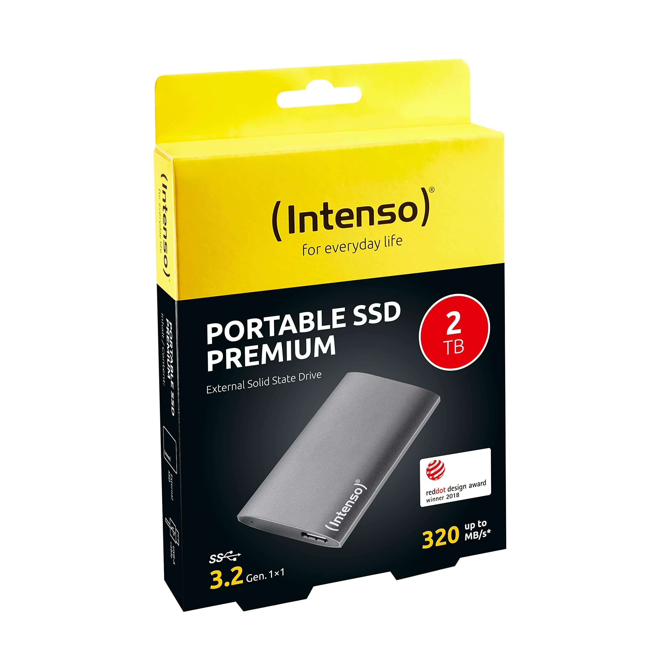 Intenso Premium SSD, 1,8 Zoll, 2TB Externe SSD-Festplatte 