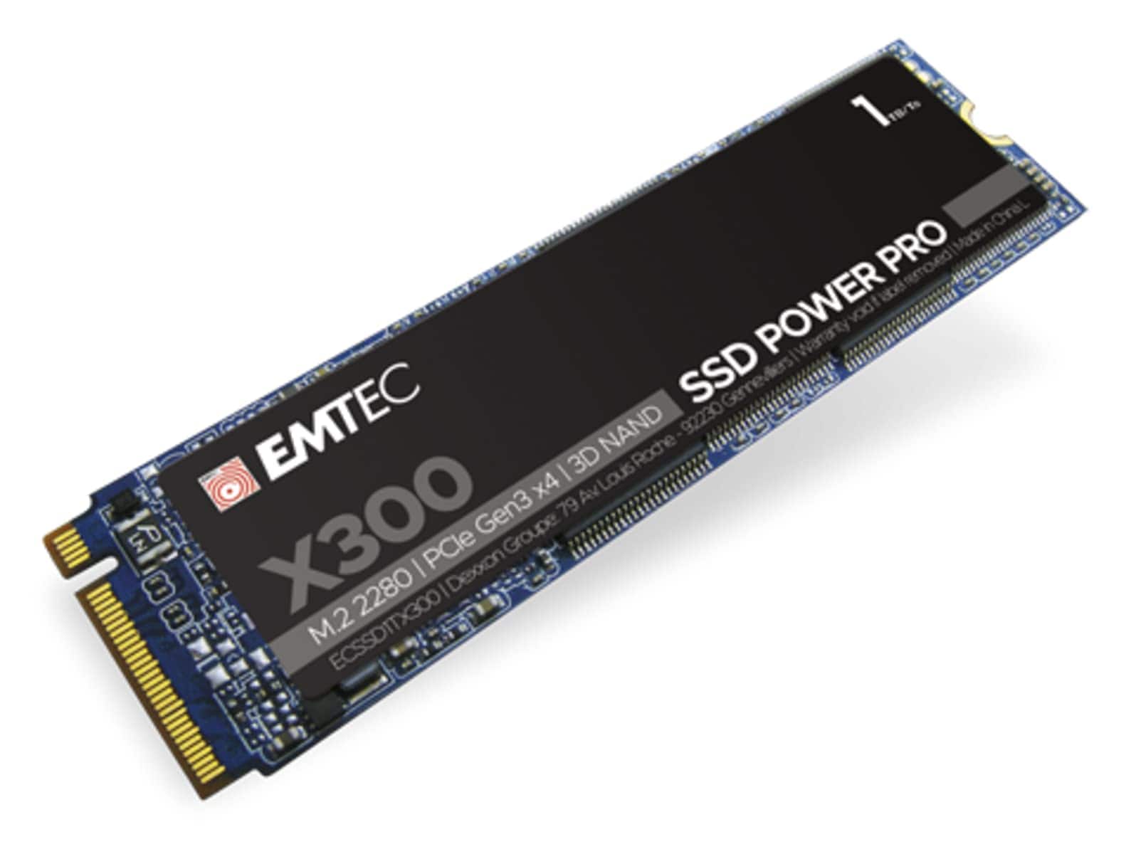 EMTEC X300 M.2 SSD Power Pro 1 TB NVMe PCIe 3.0 (ECSSD1TX300) 