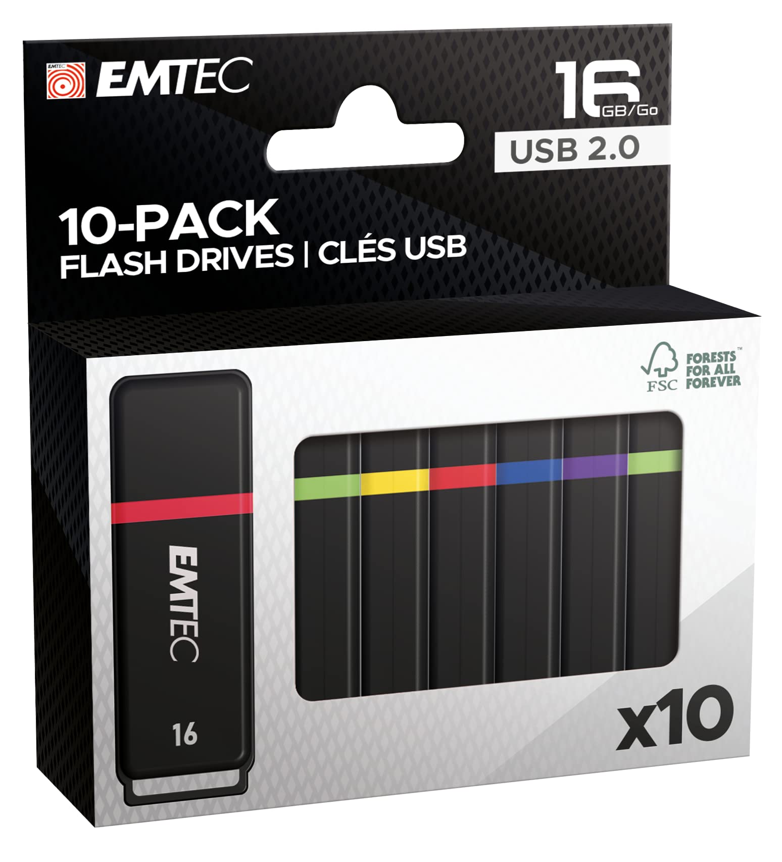 EMTEC K100 USB 2.0 Mini Box 10er-Pack USB-Sticks (ECMMD16GK102P10) 