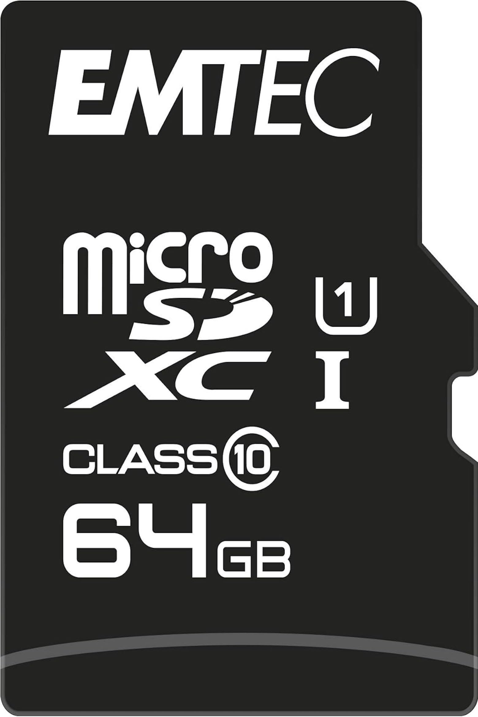 EMTEC microSD 64GB UHS-I U1 EliteGold + Adapter (Handy, Tablet, ECMSDM64GXC10GP) 