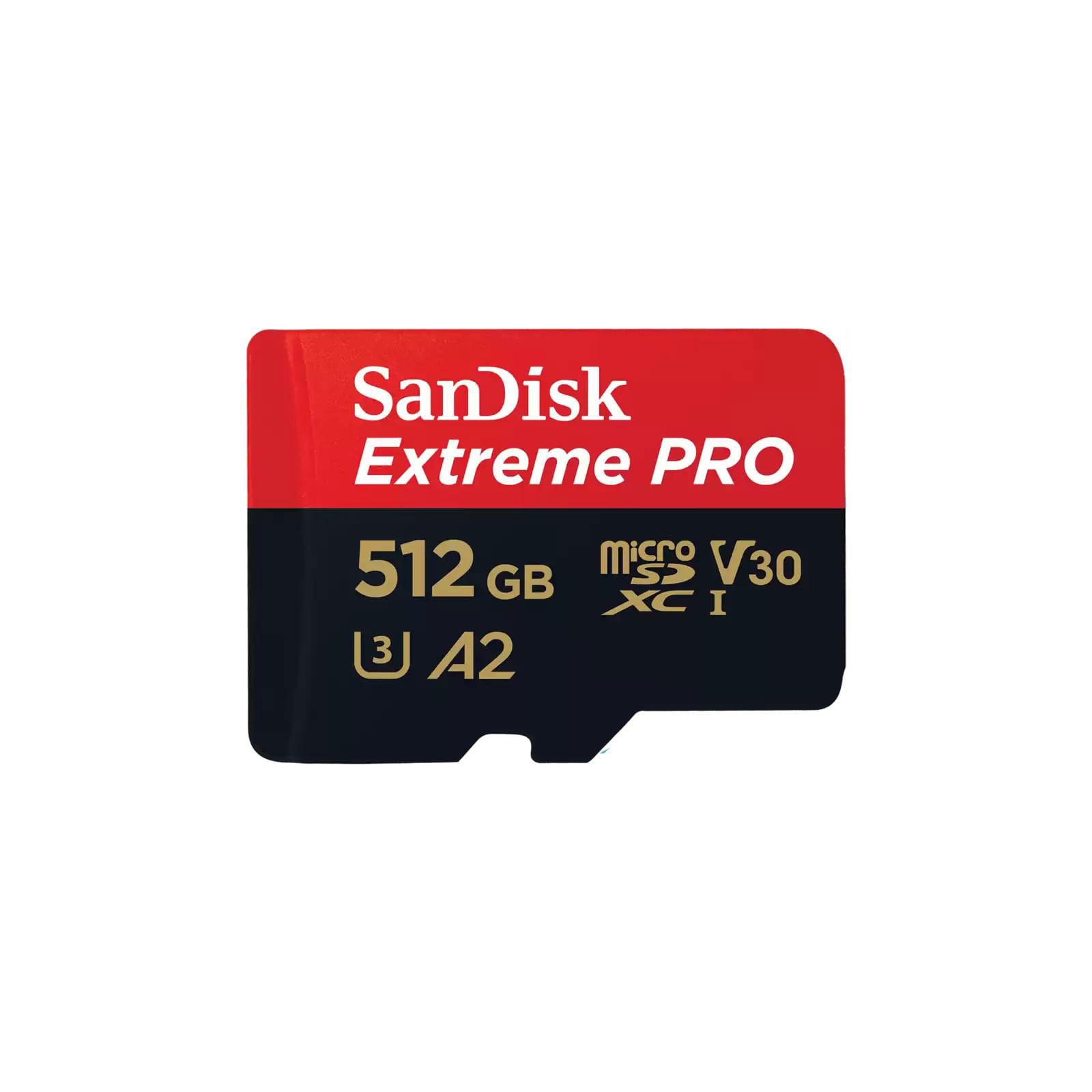 SanDisk microSDXC Extreme PRO 512GB (R200MB/s) micro SDXC Speicherkarte (Adapter, 2 Jahre RescuePRO Deluxe) 