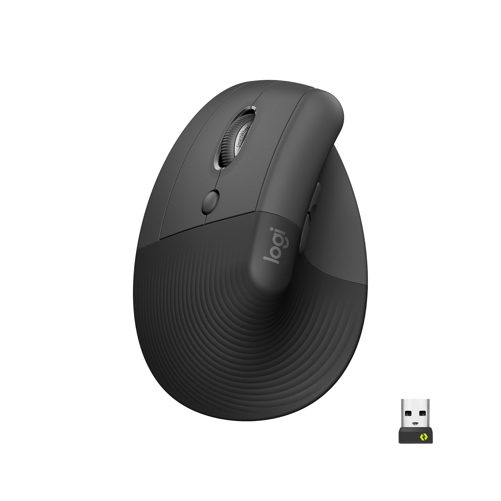 Logitech Lift - linksh&auml;ndige vertikale ergonomische Maus, Grafit (Bluetooth, kabellos) 