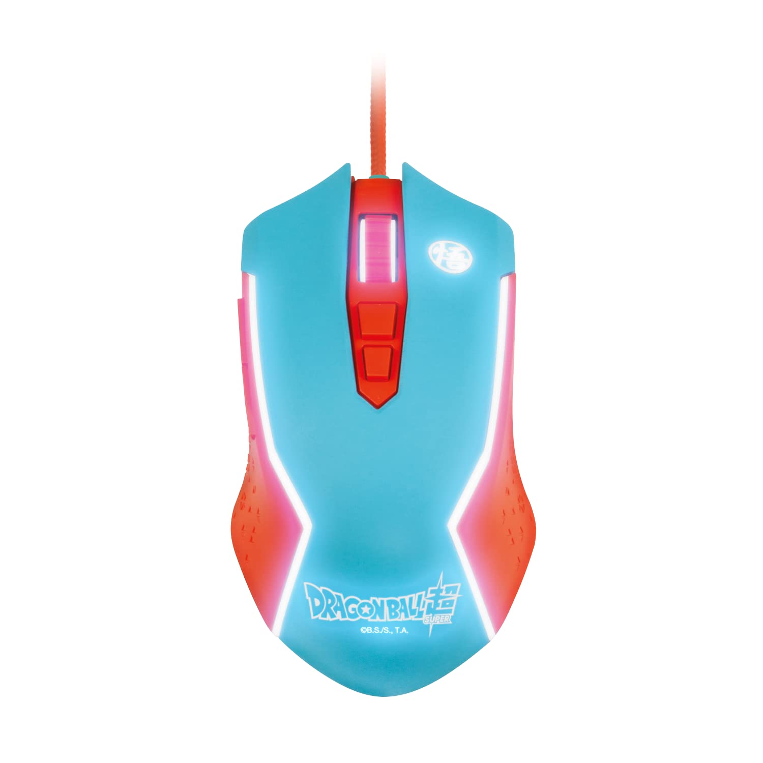 FR-TEC Dragon Ball Goku Gaming-Maus, Blau/Rot (DBPCMOUSEGO) 