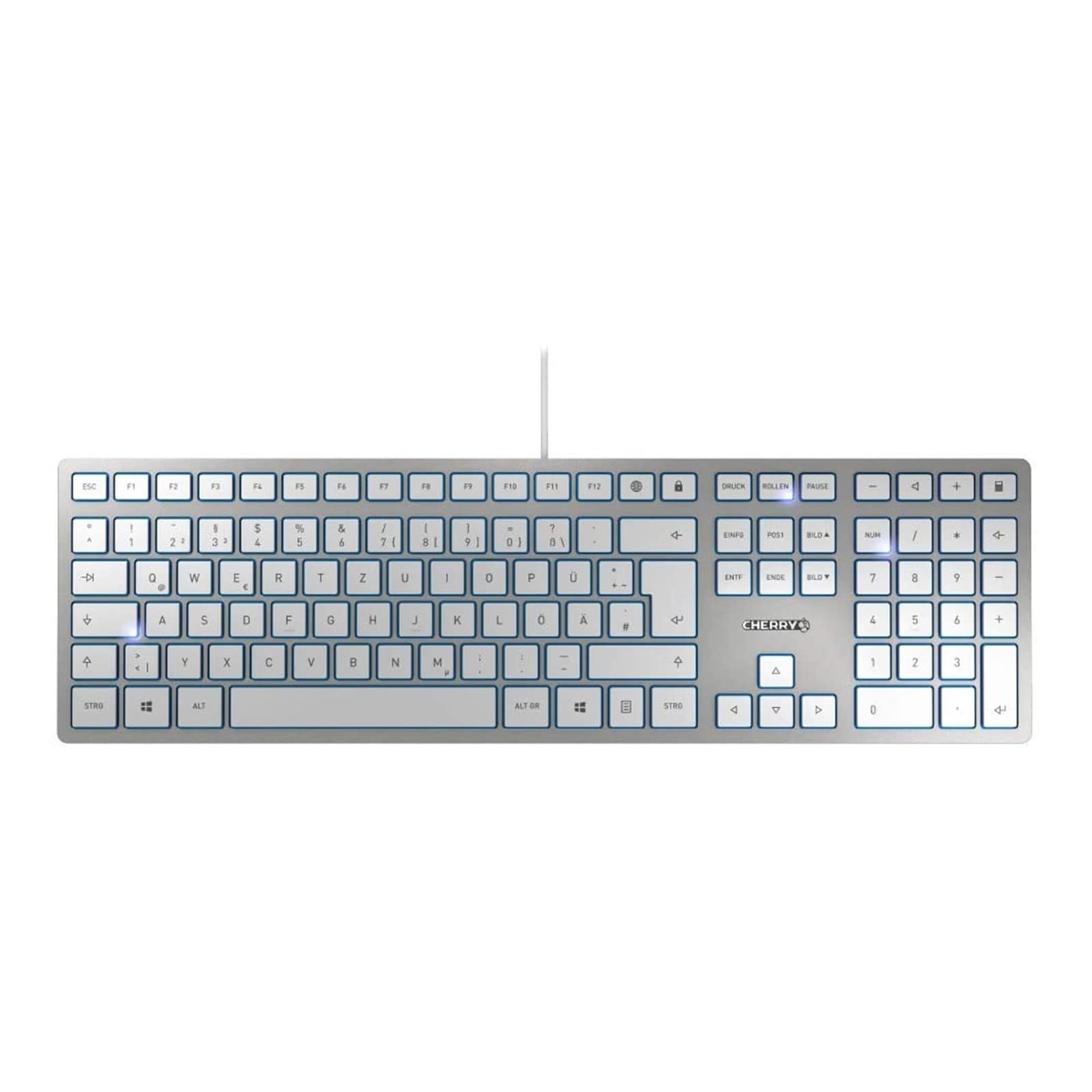 Cherry KC 6000 SLIM Tastatur silber 