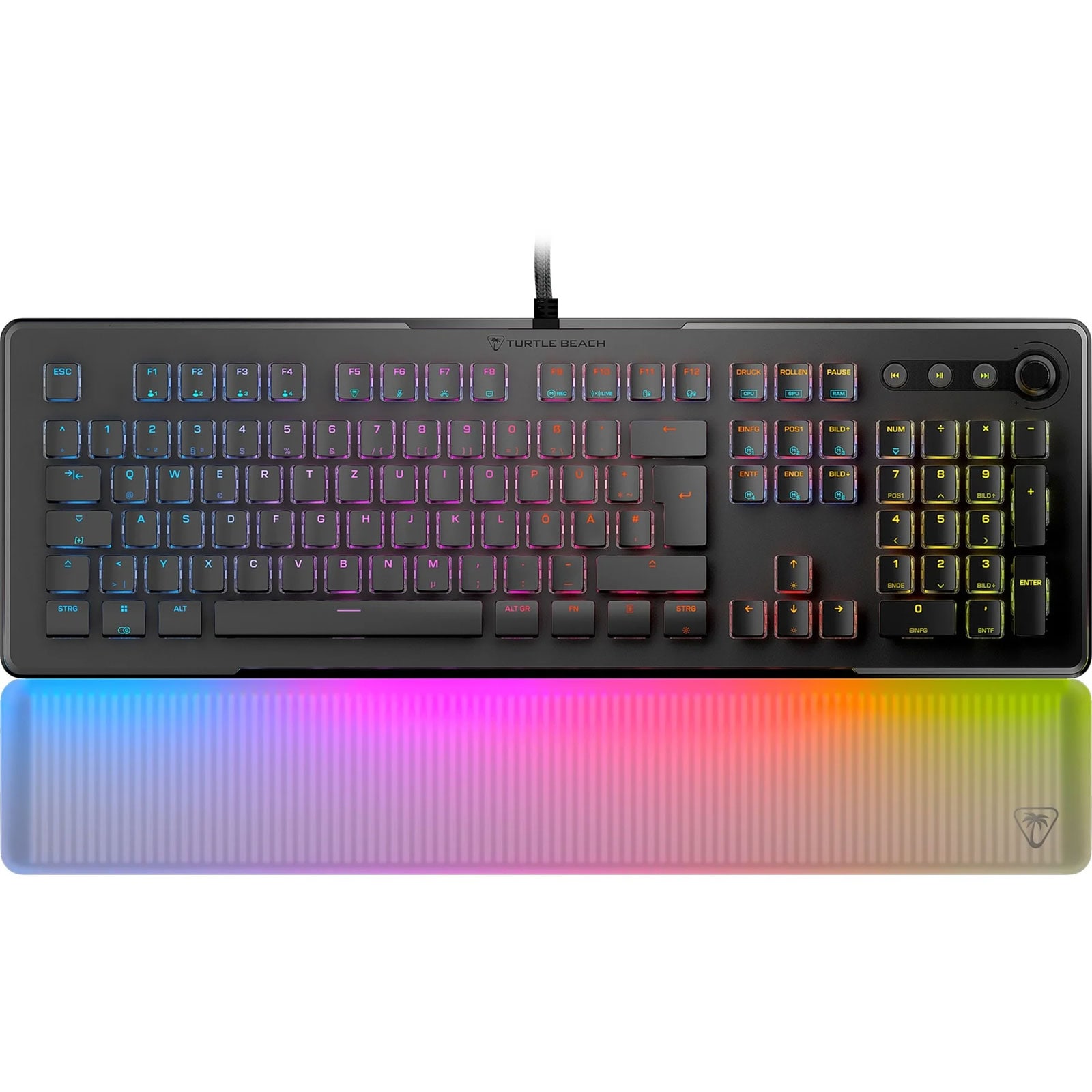 Turtle Beach Vulcan II Max optisch lineare Gaming-Tastatur, Schwarz (DE-Layout) 