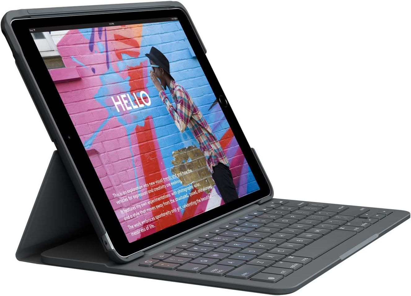 Logitech Slim Folio f&uuml;r iPad 7. Generation graphite Tablet-H&uuml;lle 