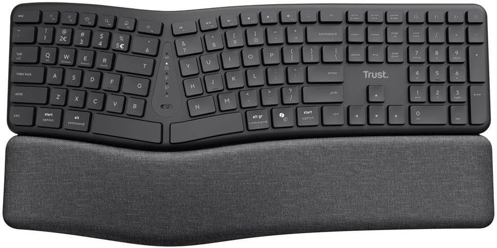 Trust Tastatur KEYRA ERGO MULTI WRLS KEYB 