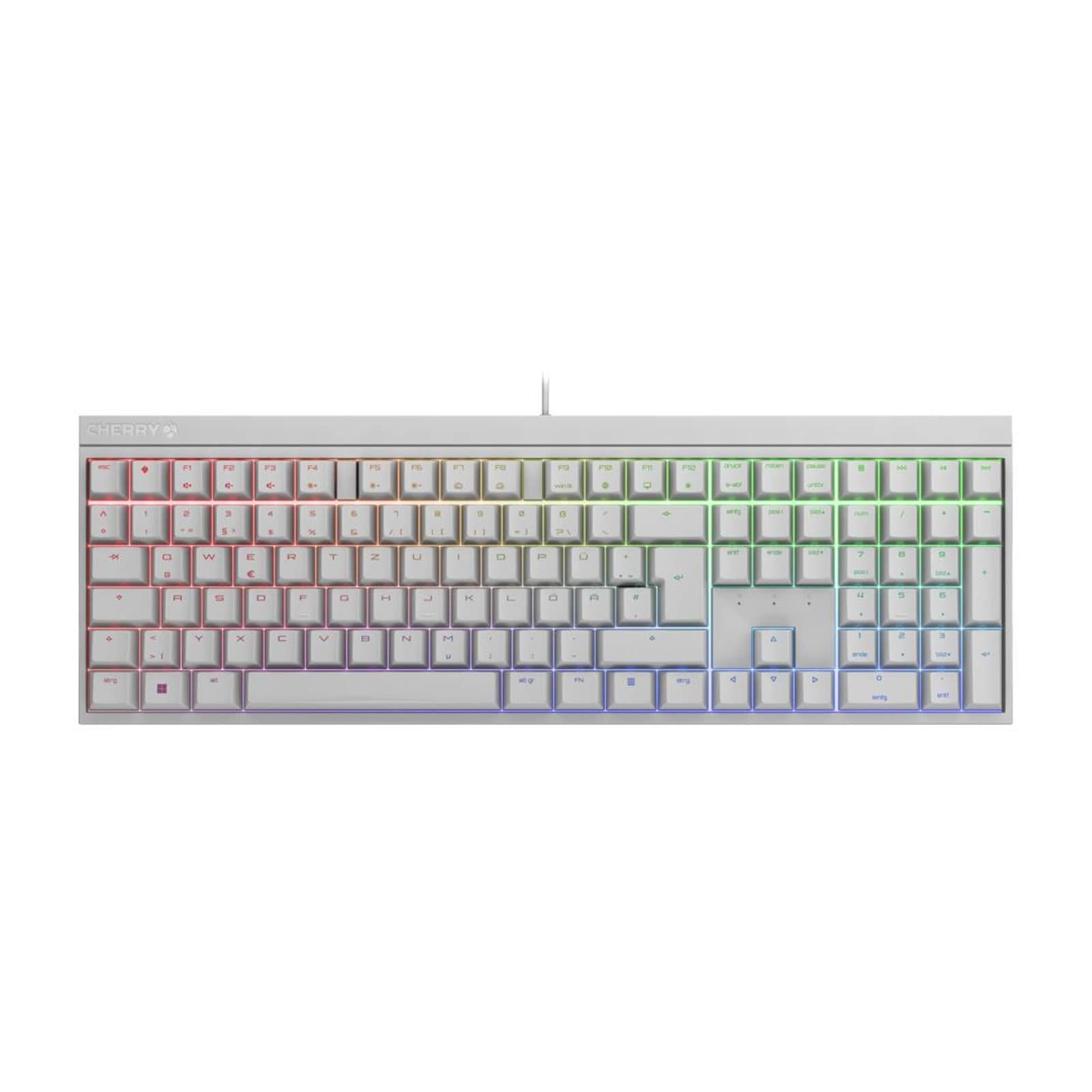 CHER MX 2.0S RGB wei&szlig; MX BLUE 