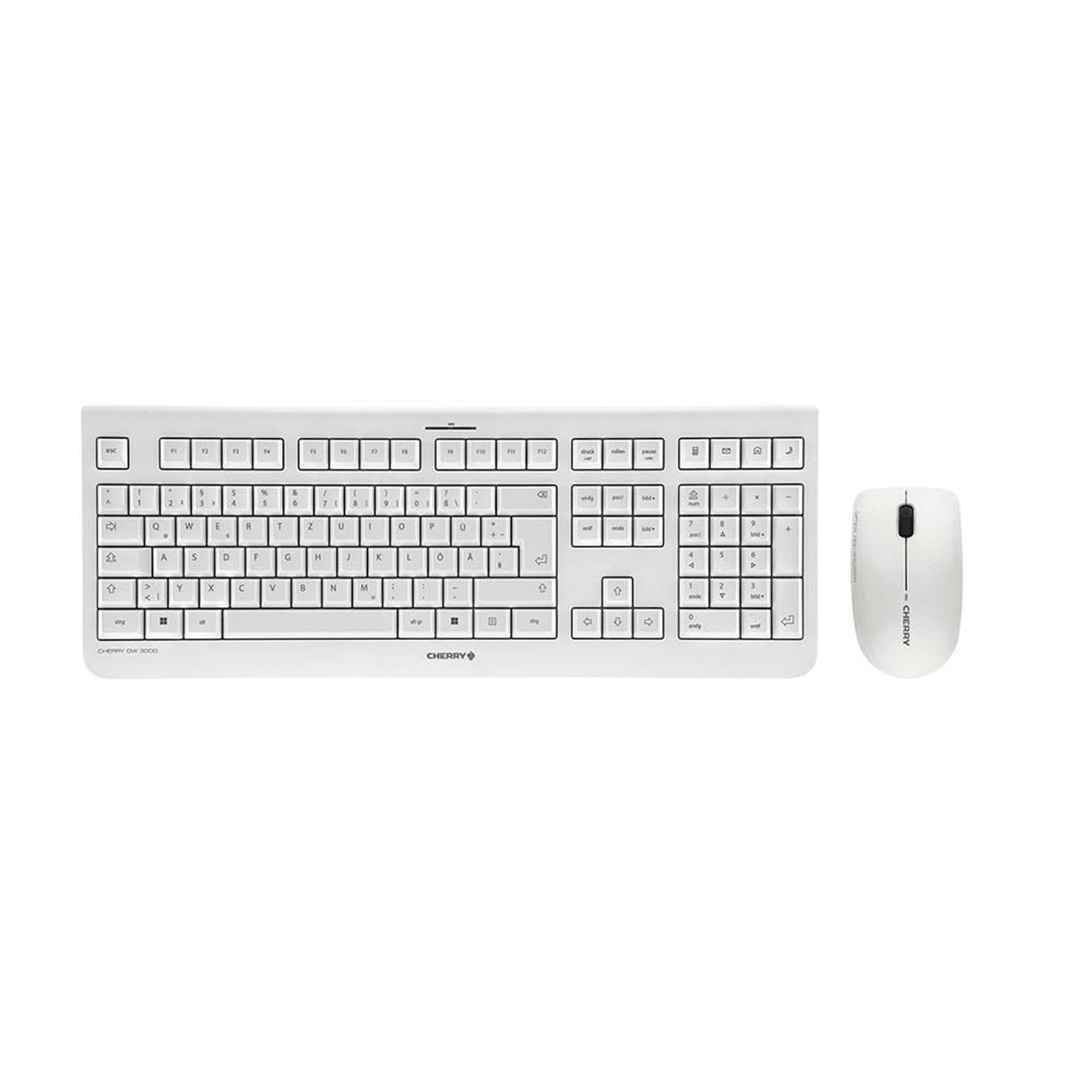 CHERRY DW 3000, Tastatur und Maus, Wireless, Grau 