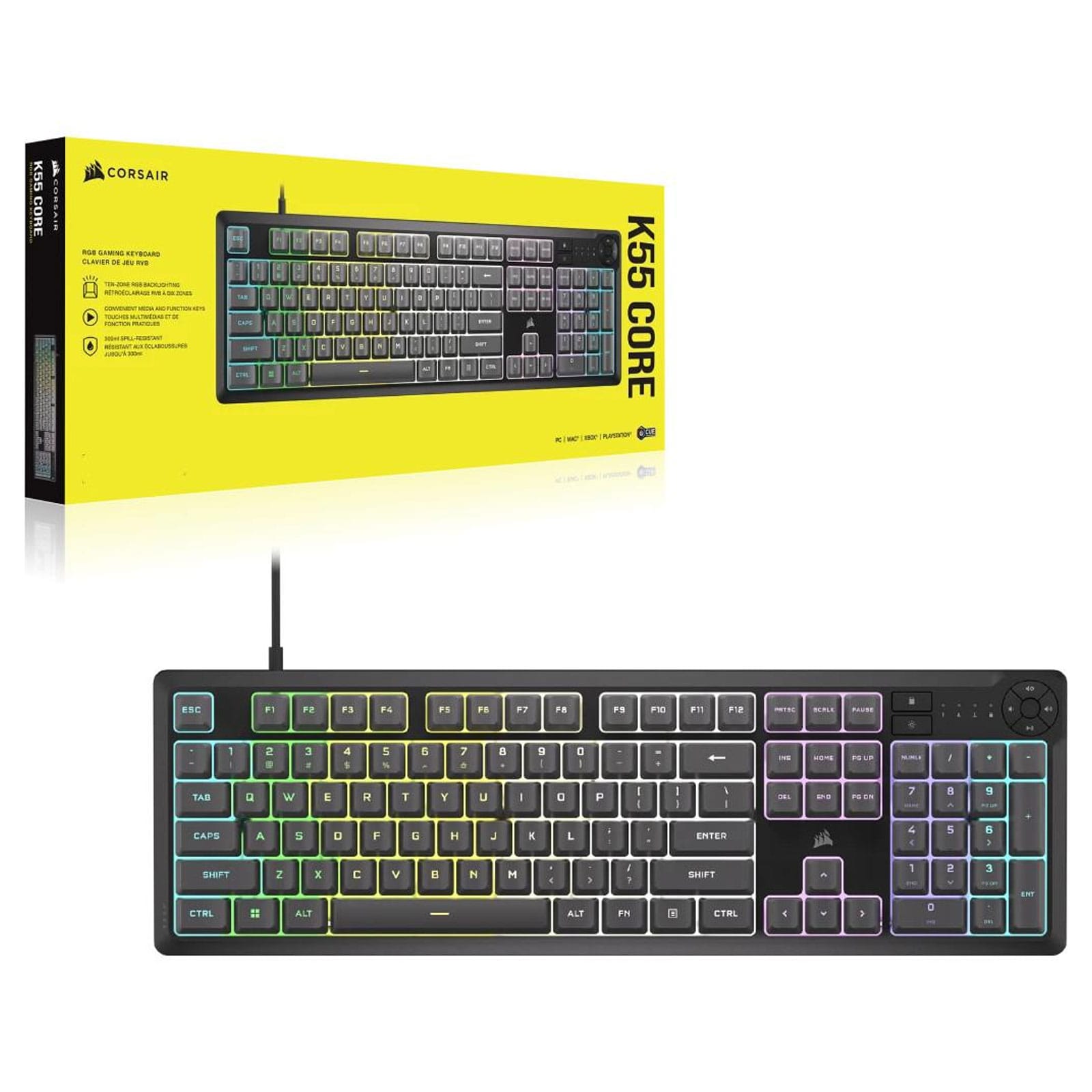 Corsair K55 CORE RGB Gaming-Tastatur 