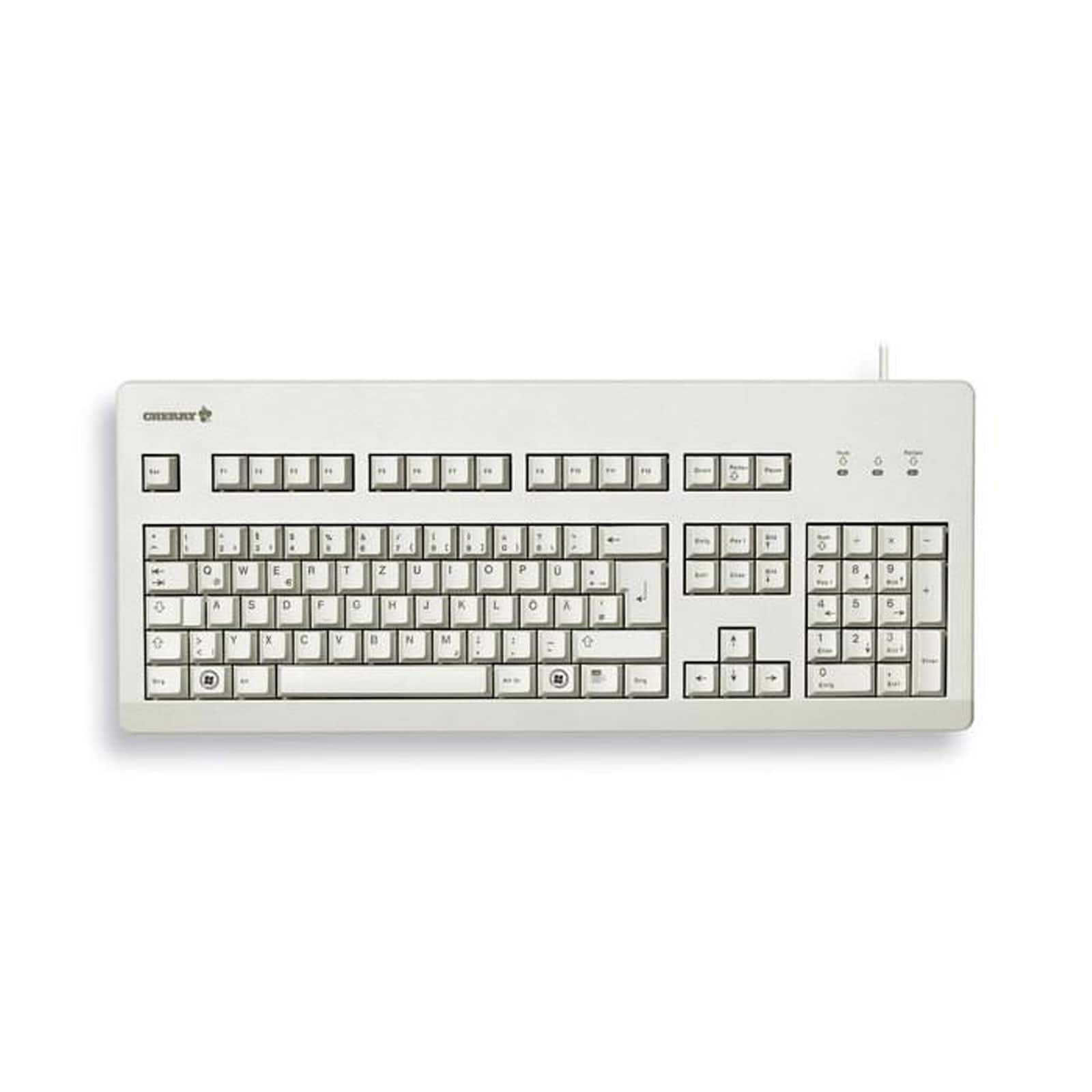 CHERRY G80-3000 Corded DE-Layout hellgrau BLACK SWITCH Tastatur (USB, mechanisch) 
