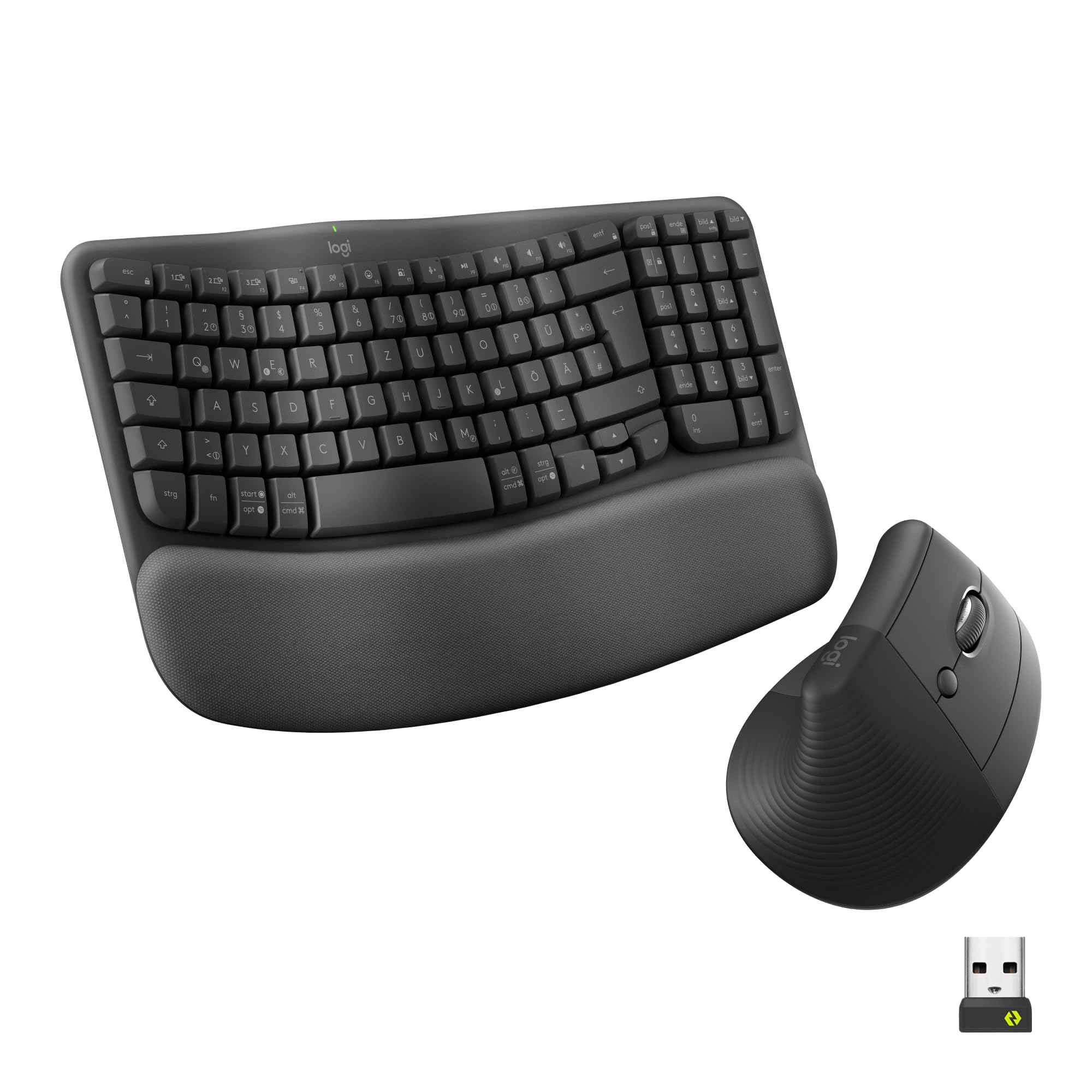 LOGITECH Maus Wave Keys Lift Combo Graphite 