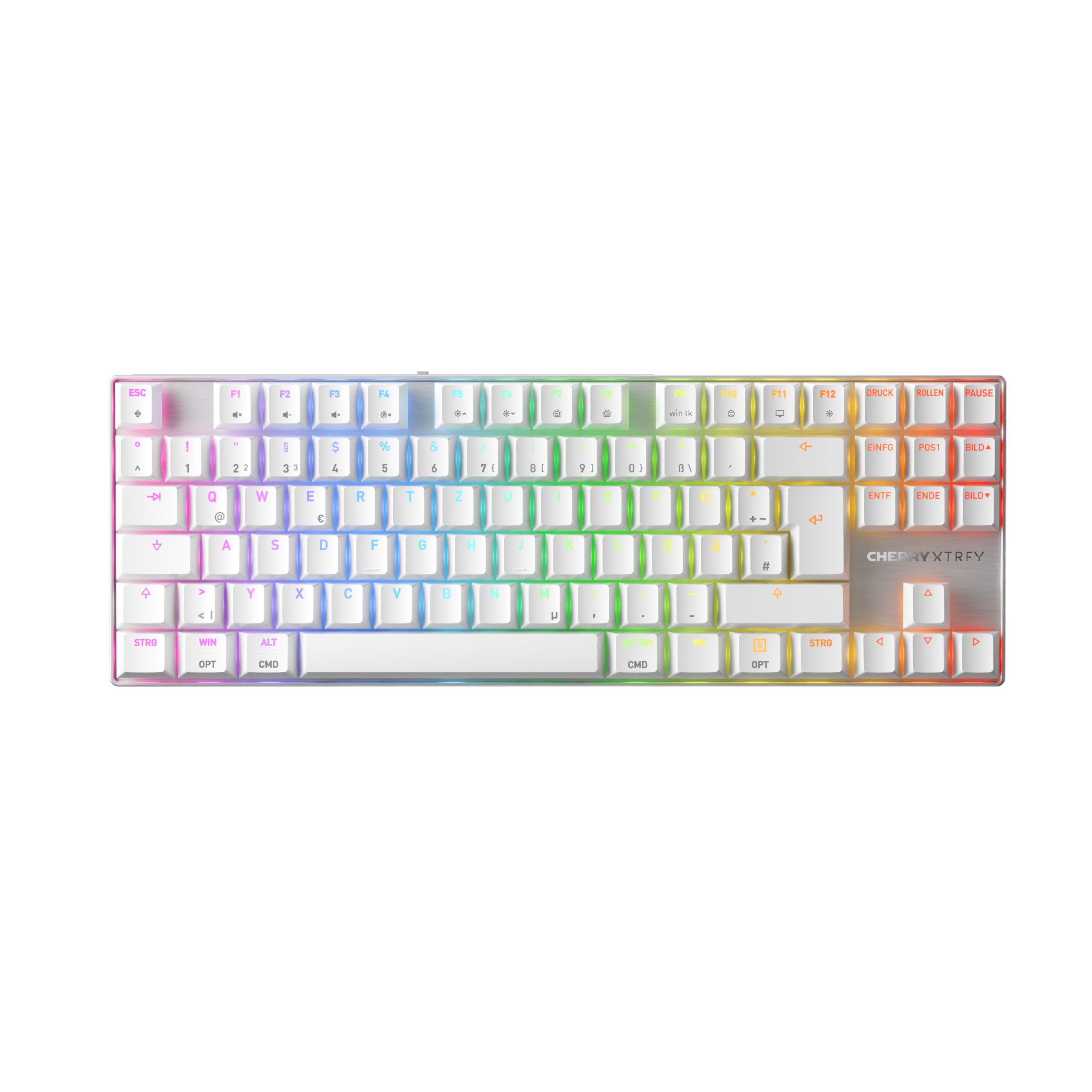CHERRY XTRFY MX 8.2 Pro TMR Wireless, Wei&szlig; Gaming-Tastatur (MK Crystal Switches) 