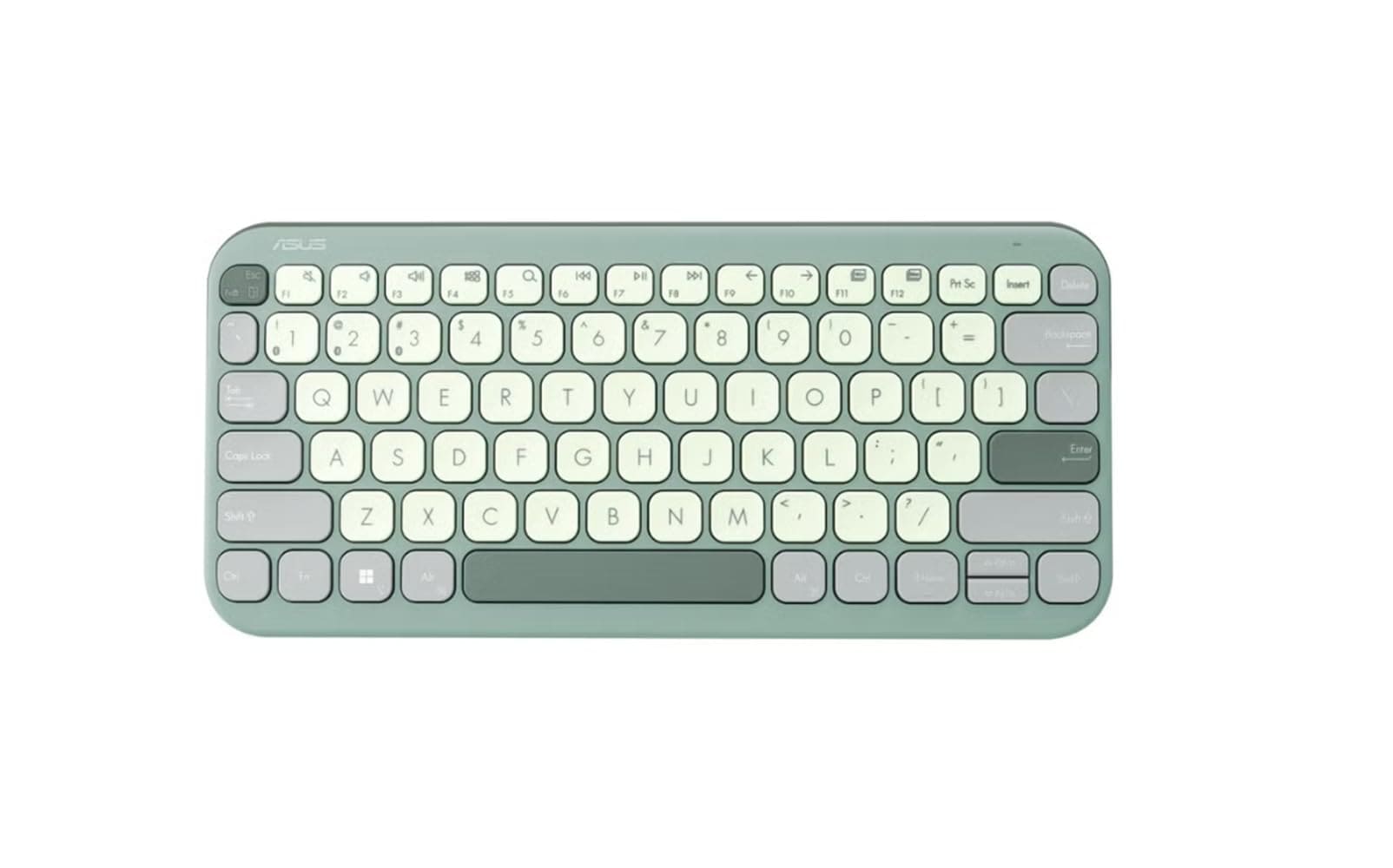 ASUS Marshmallow Tastatur KW100, Gr&uuml;n (Bluetooth, DE-Layout) 