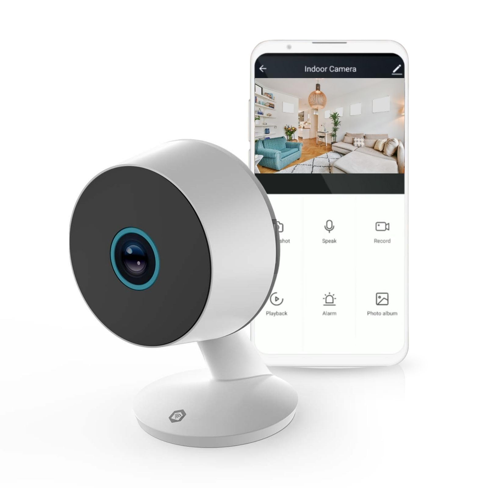 NEDIS SmartLife Innenkamera | 3MP Full HD 1296p | Cloud Storage (optional) / microSD (not enthalten) / On 