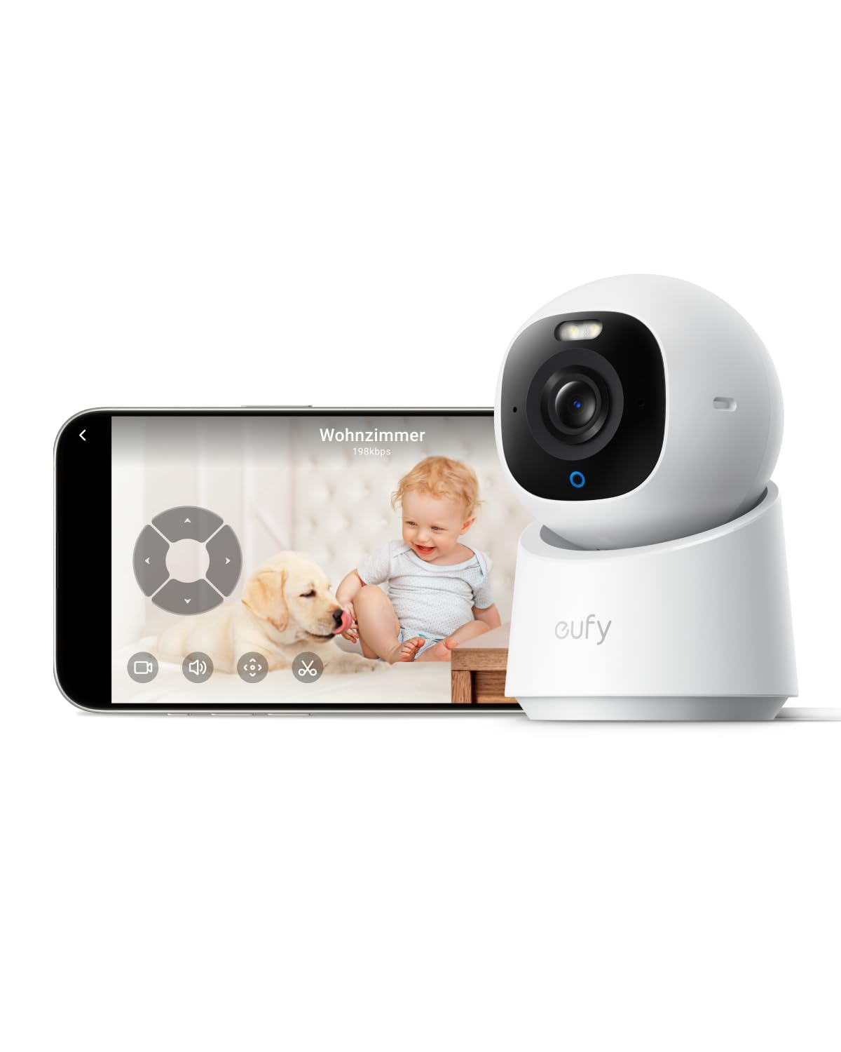 eufy Innenkamera E30 (&Uuml;berwachungskamera, WLAN, Amazon Alexa, Google Asssistant, Apple Home Kit, 4K, steuerbar &uuml;ber App) 