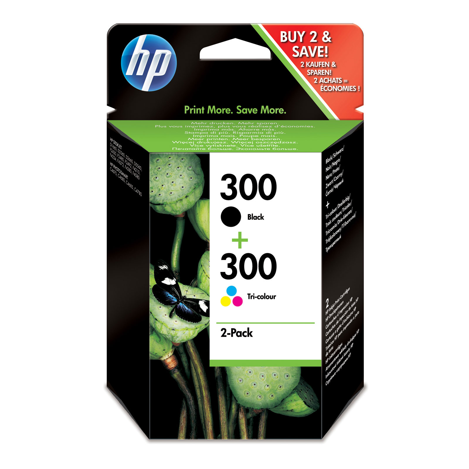 HP 300 schwarz + color Druckerpatrone 