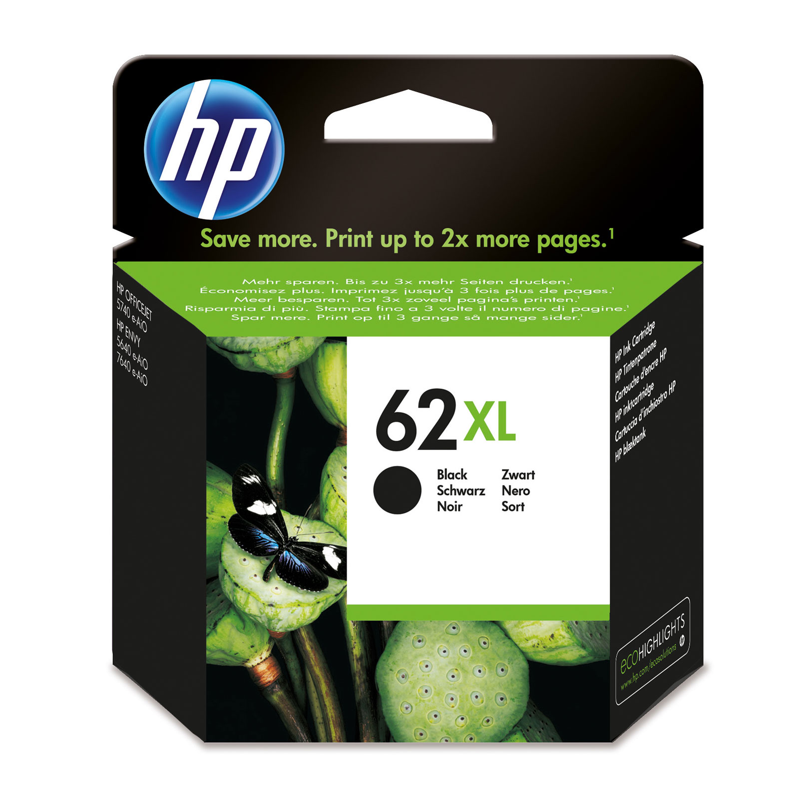 HP 62XL schwarz Druckerpatrone 