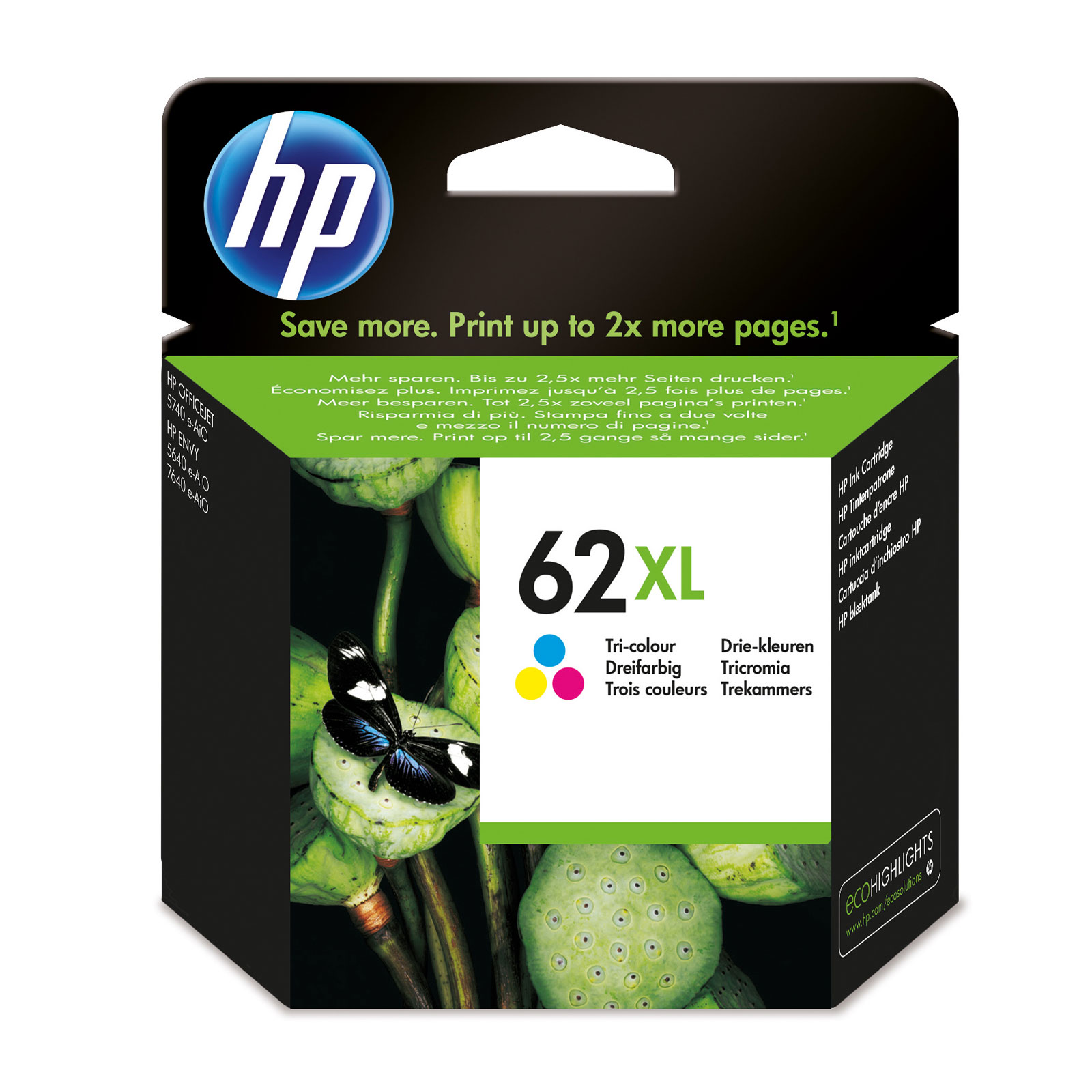 HP 62XL cyan/magenta/gelb Druckerpatrone 