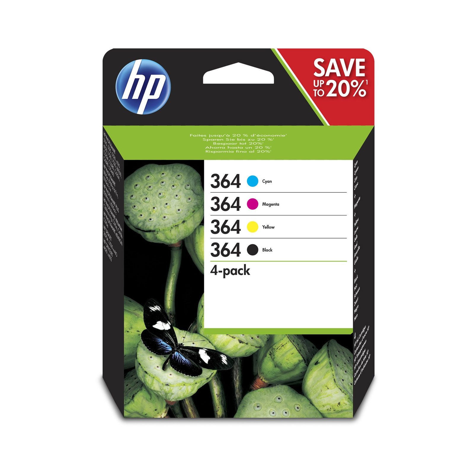 HP 364 4er-Pack schwarz/cyan/magenta/gelb 