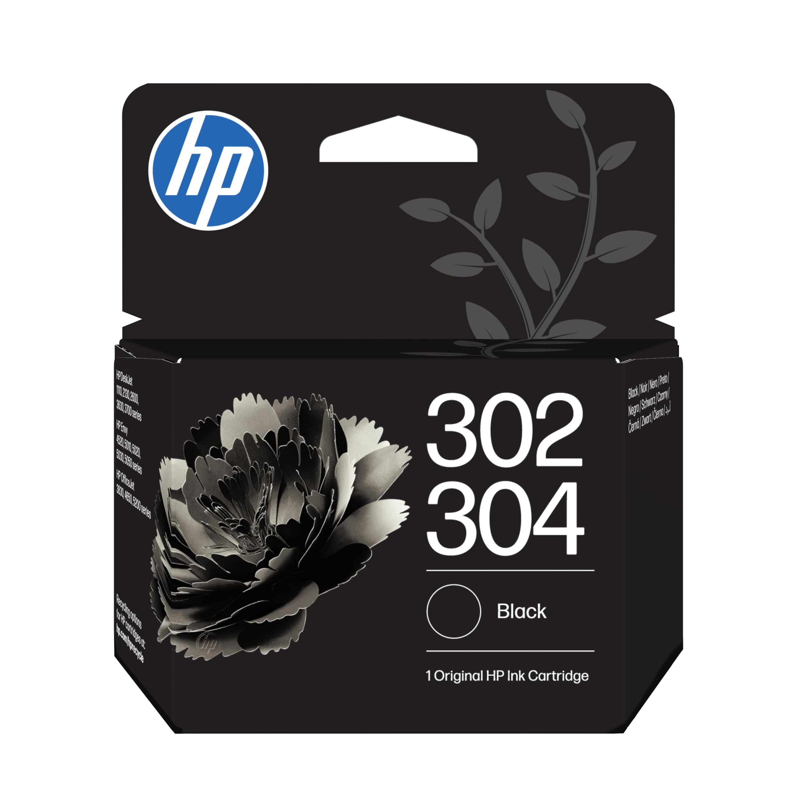 HP 302/304 Original Druckerpatrone Schwarz (B7RT7AE, kompatibel mit HP DeskJet 2620, 2622, 2630, 2632, 2633, 2634, 3630, 3633, 3639, 3720, 3750, 3760, 3762, 3764 HP Envy 4520, 4521, 4524, 4526, 4527, 4528, 5020, 5030, 5032 HP OfficeJet 3831, 3833, 3835, 46 