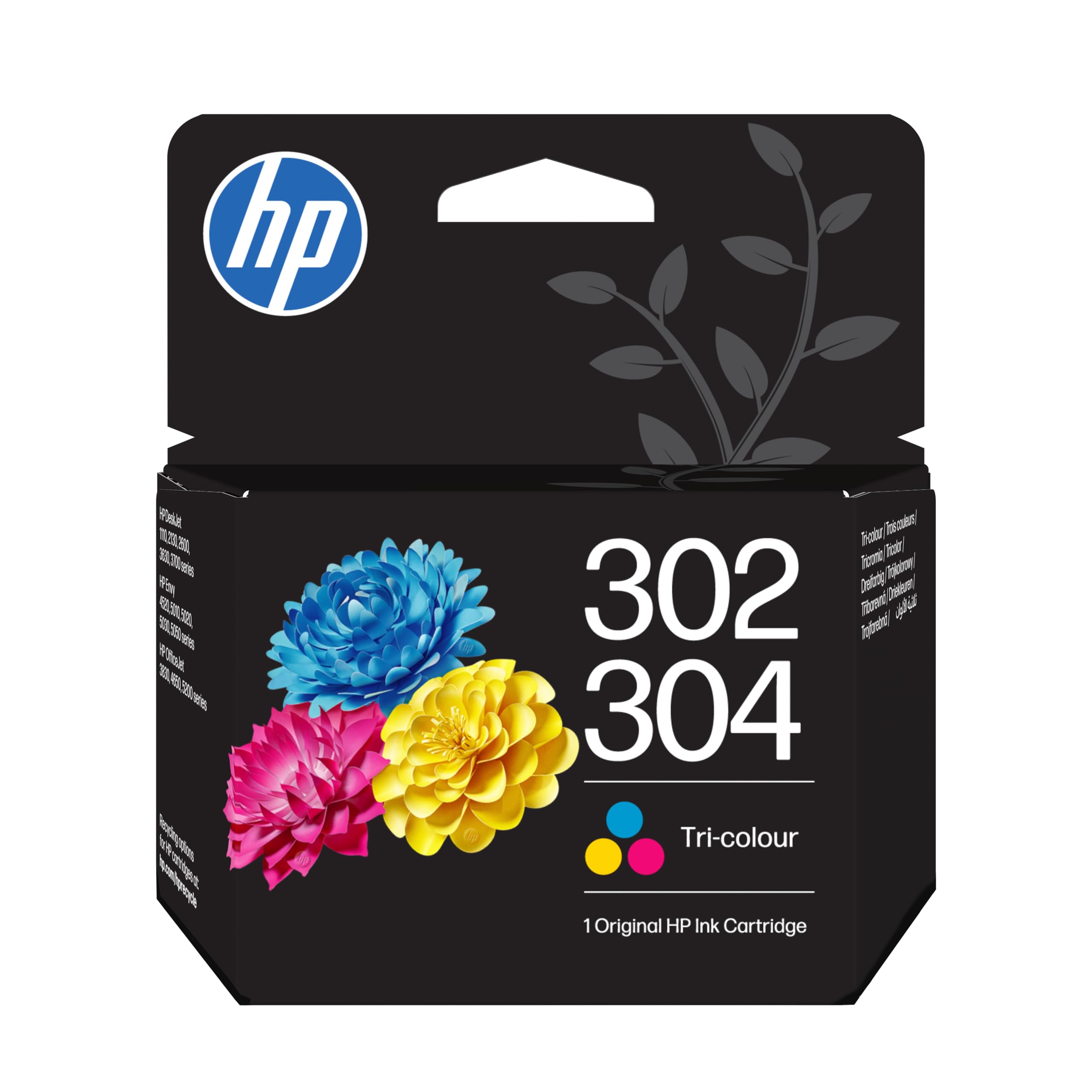 HP 302/304 Original Druckerpatrone Cyan/Magenta/Gelb (B7RT6AE, kompatibel mit HP DeskJet 2620, 2622, 2630, 2632, 2633, 2634, 3630, 3633, 3639, 3720, 3750, 3760, 3762, 3764; HP Envy 4520, 4521, 4524, 4526, 4527, 4528, 5020, 5030, 5032; HP OfficeJet 3831, 38 