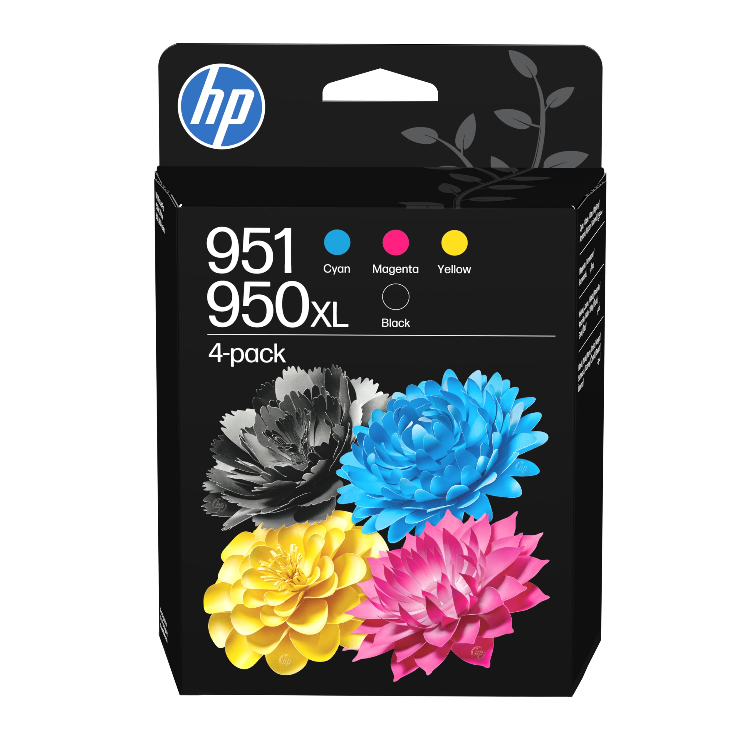 HP Originaltintenpatronen 950XL Schwarz/951 Cyan/Magenta/Gelb (4er-Packung) (C3WK1AE, Kompatibel mit HP Officejet Pro 8100 ePrinter Serie, HP Officejet Pro 8600 e-All-in-One Serie, HP Officejet Pro 251dw Drucker, HP Officejet Pro 276dw Multifunktionsdrucke 